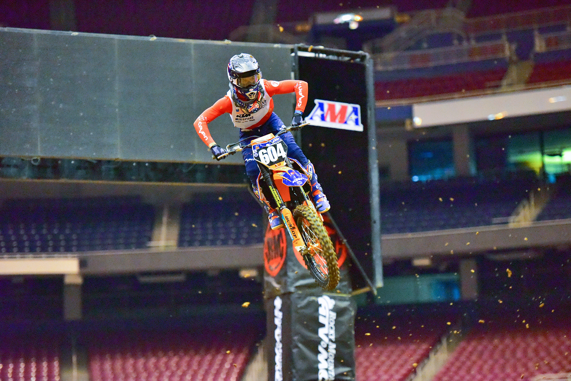 Max Miller eyeing up his landing.