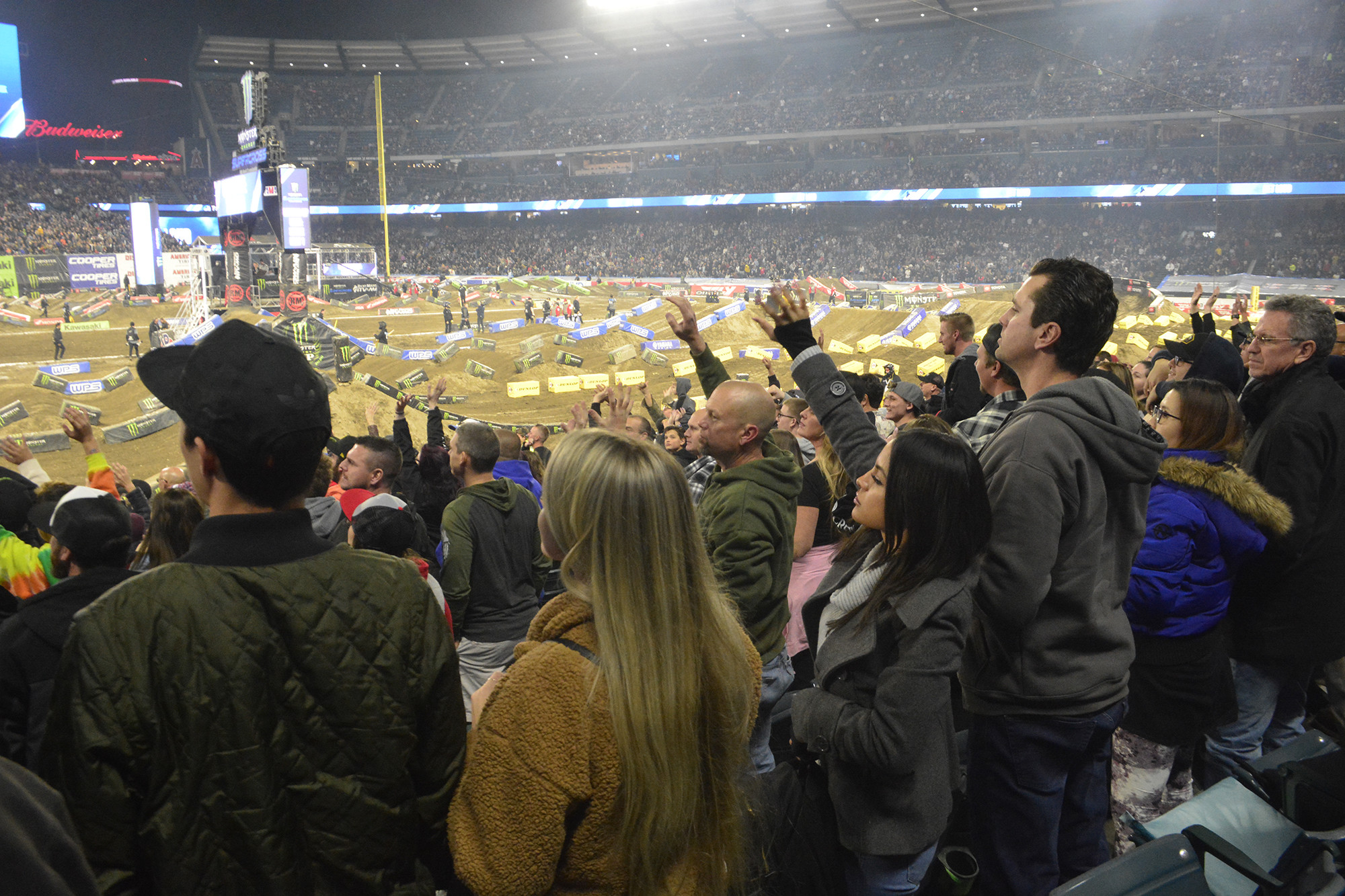 Dennis' view from the stands.