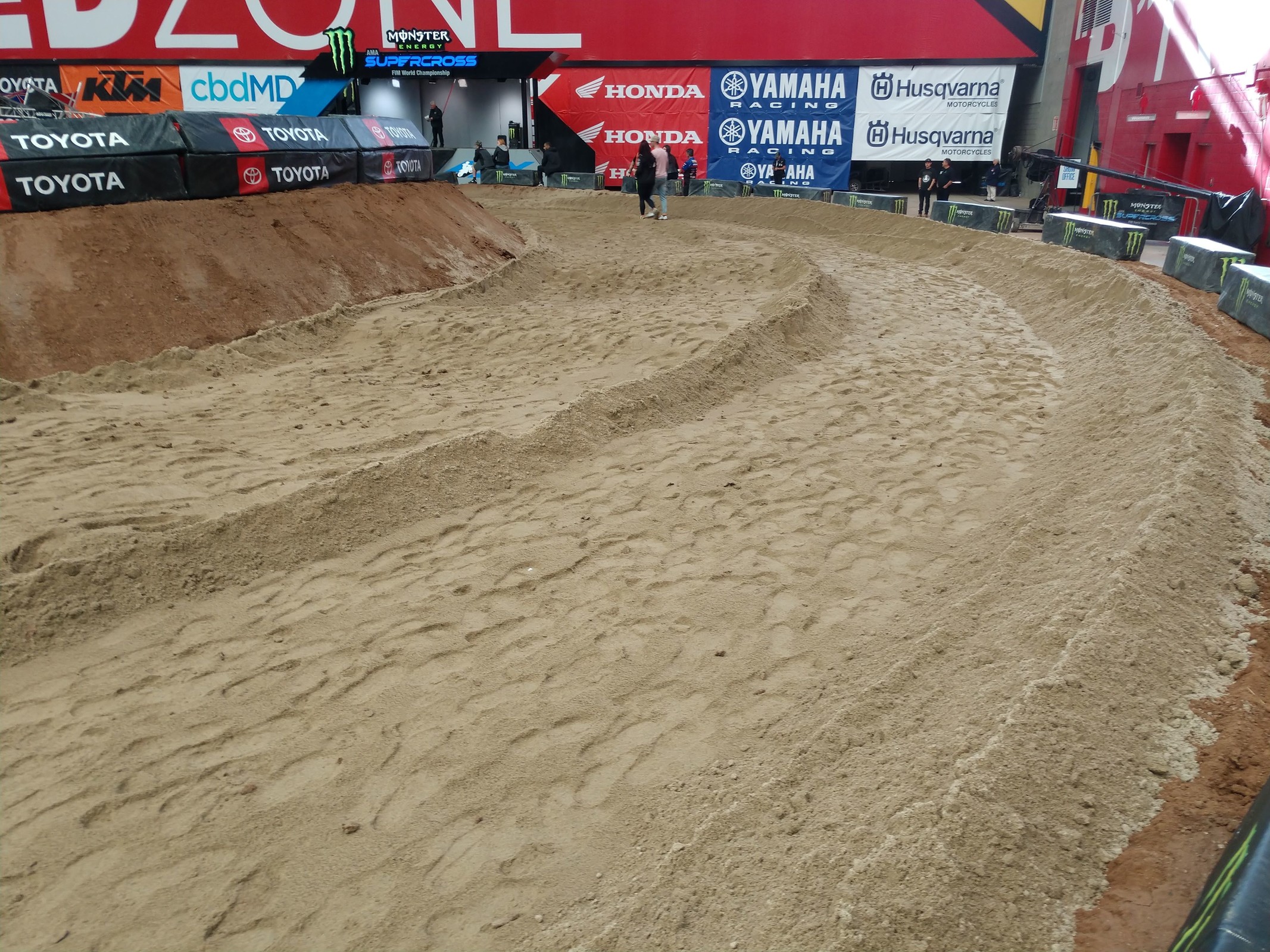 The sand section.