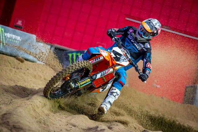 Blake Baggett won his first 450SX race here in Glendale last year