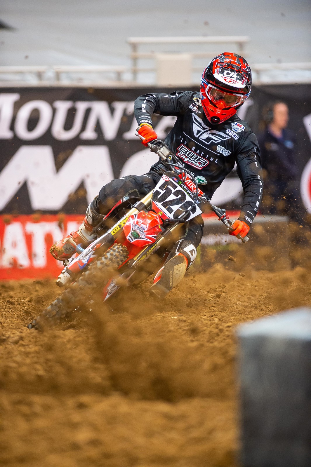 Colton Aeck racing at St. Louis before suffering an injury just over a week later.