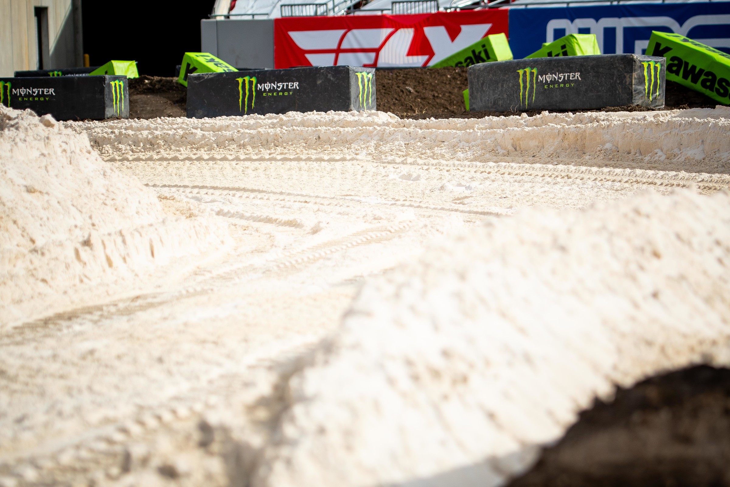 The sand turn during the day.