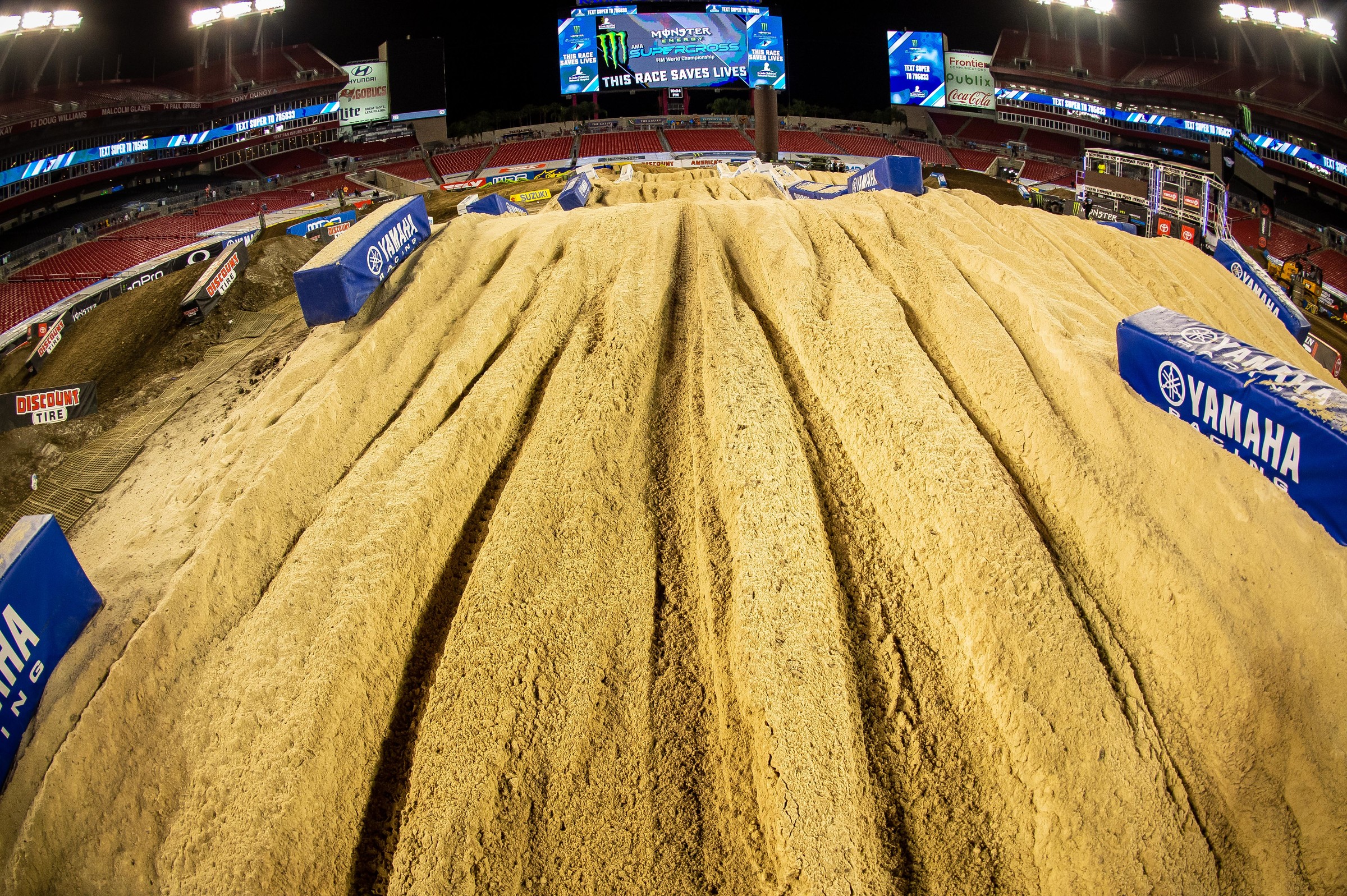 The sand section following the final race of the night.