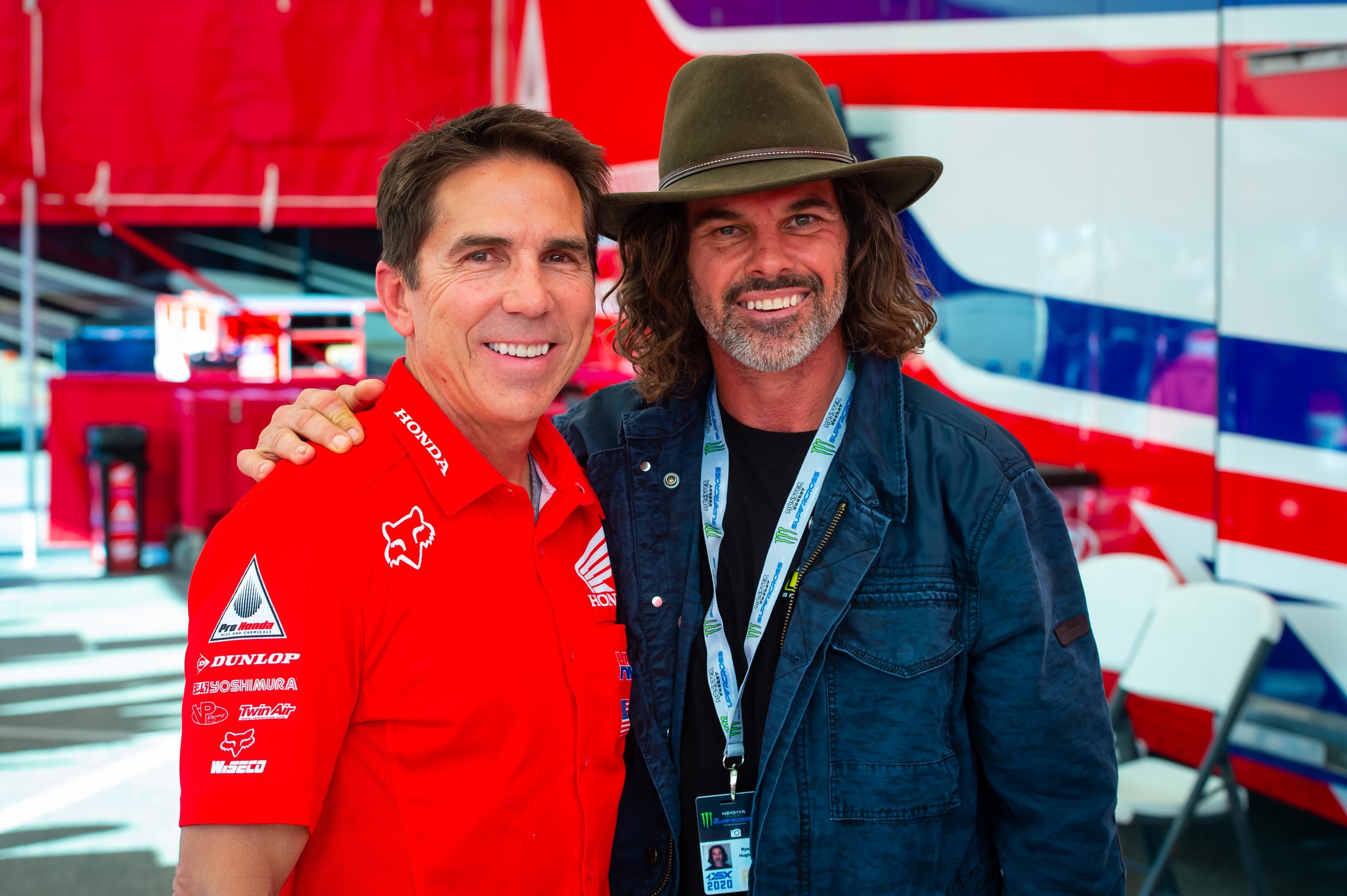 Old friends and competitors Erik Kehoe and Ryan Hughes.