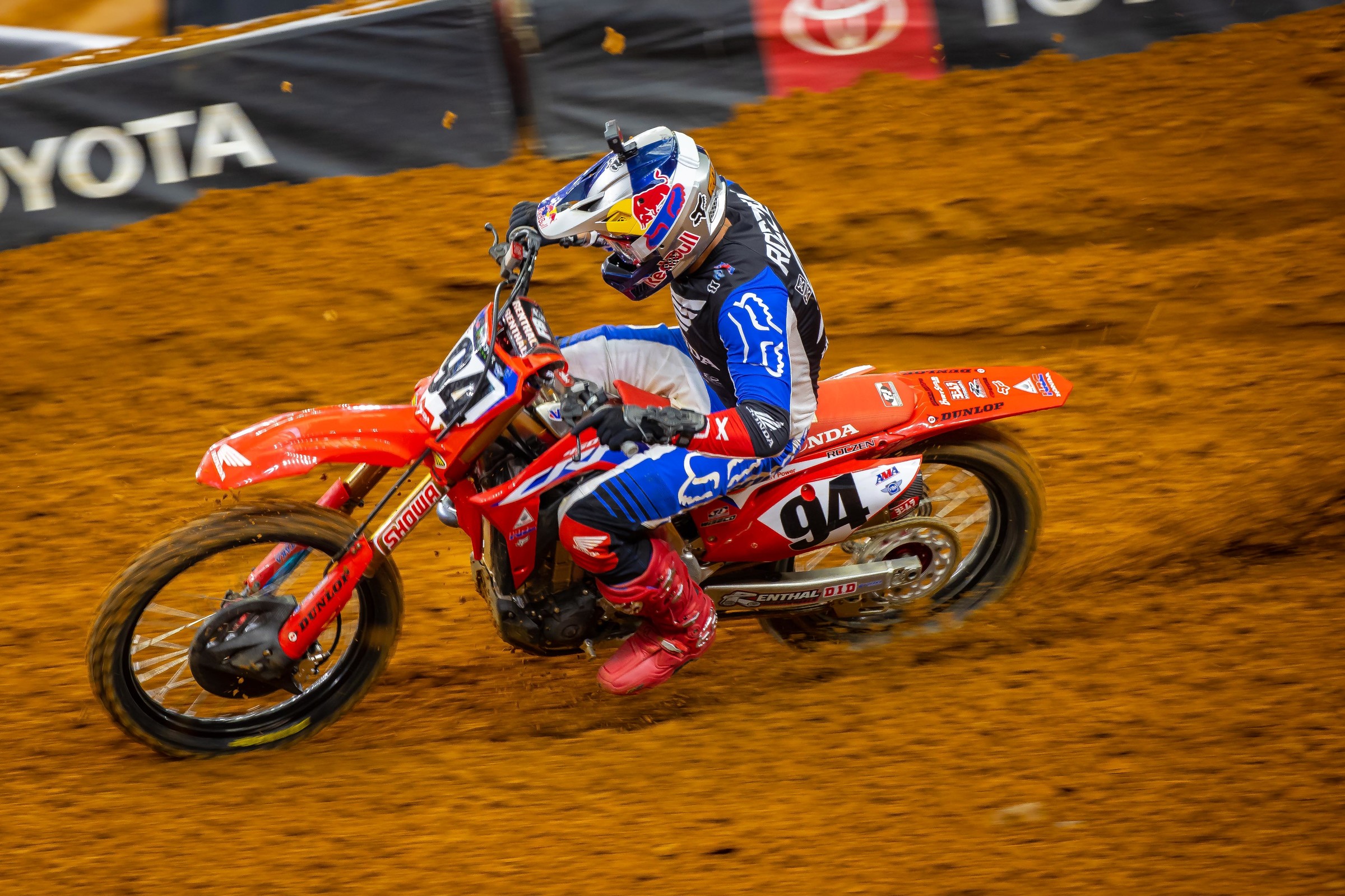 Ken Roczen said he struggled a bit but was happy to land on the podium after watching some other riders suffer big crashes.