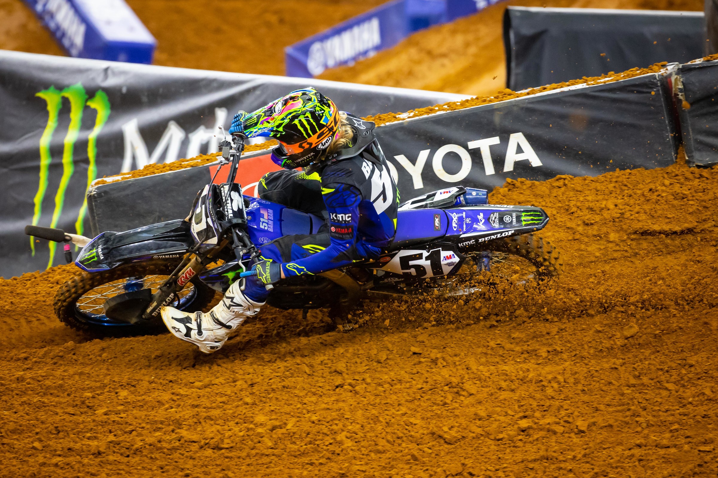 Justin Barcia keeps getting bad starts and keeps battling forward.