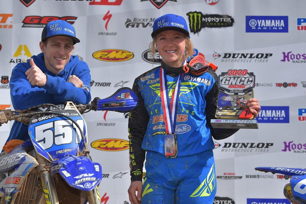 Becca Sheets stood atop the podium after winning the WXC class in the 10 a.m. race.