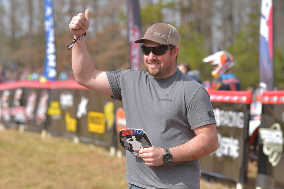 Travis Snelson was awarded GNCC's first Moto Hero award of 2020.