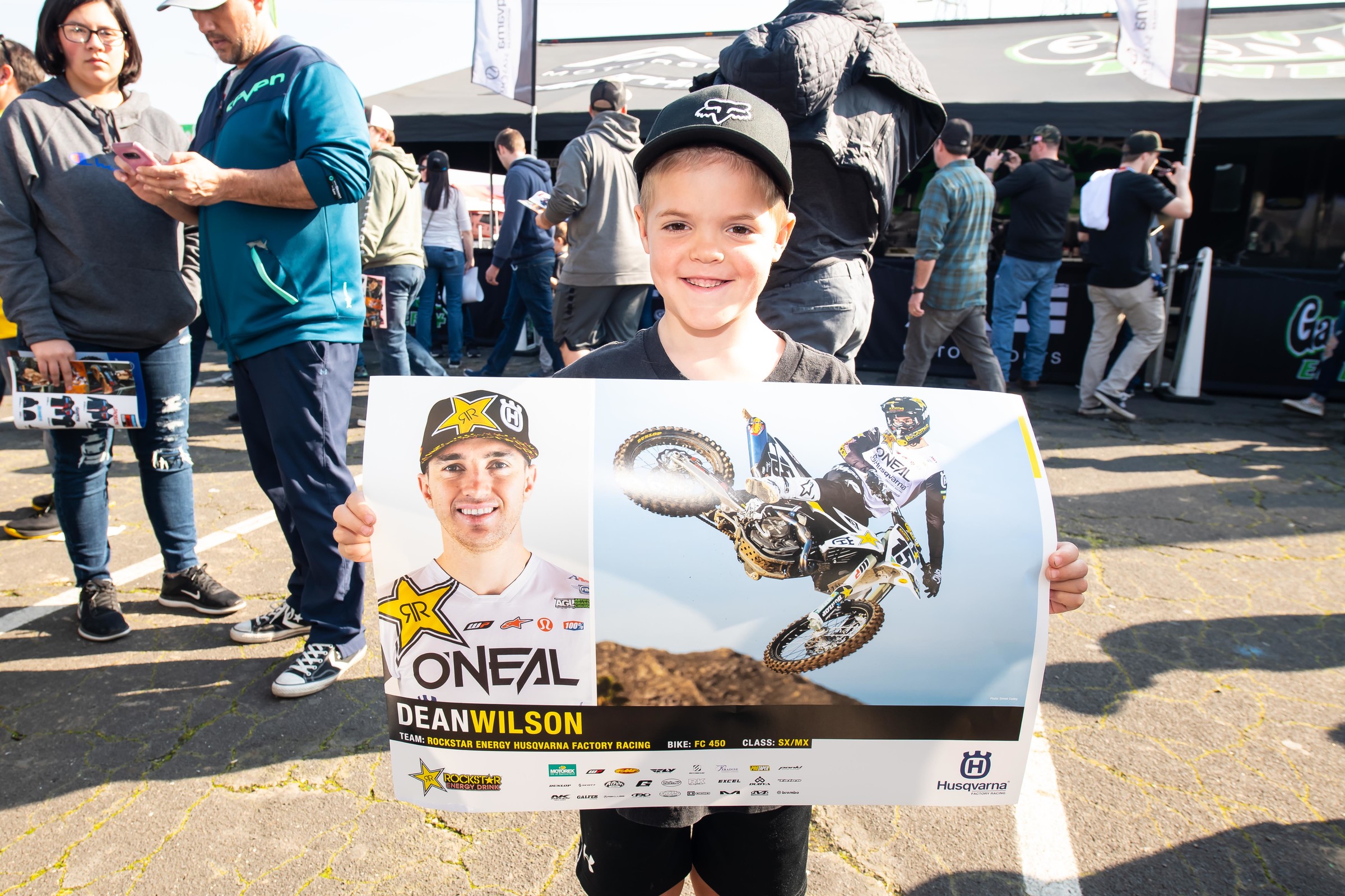 Another of Deano’s young fans shows off his new poster.