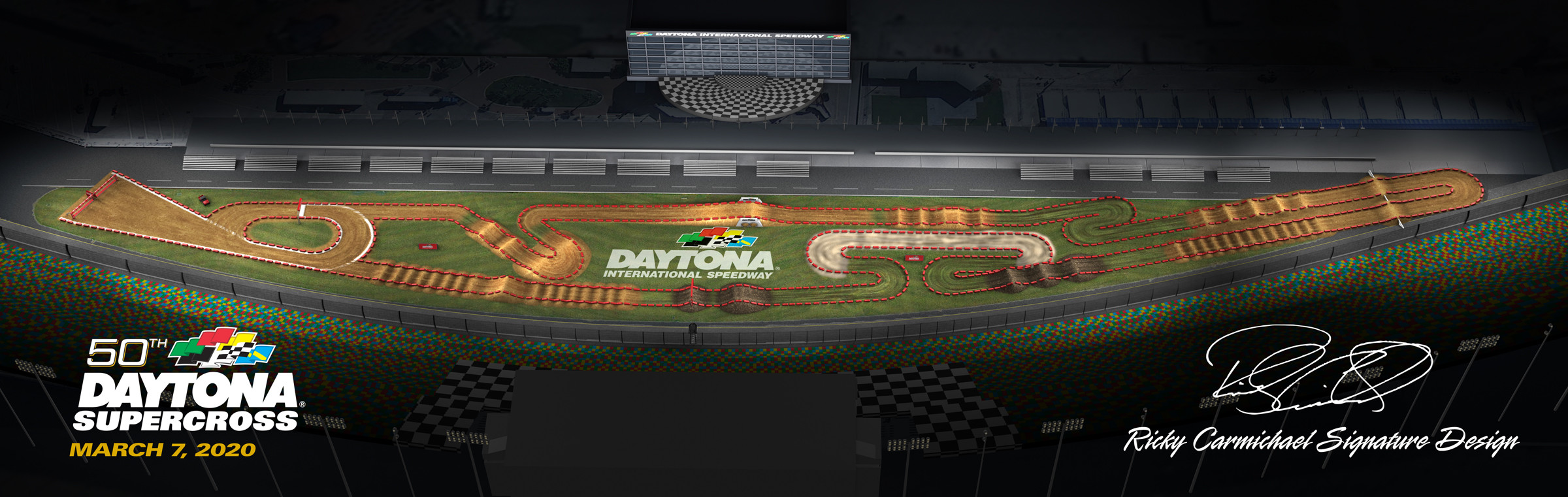 The 2020 Daytona Supercross track layout.