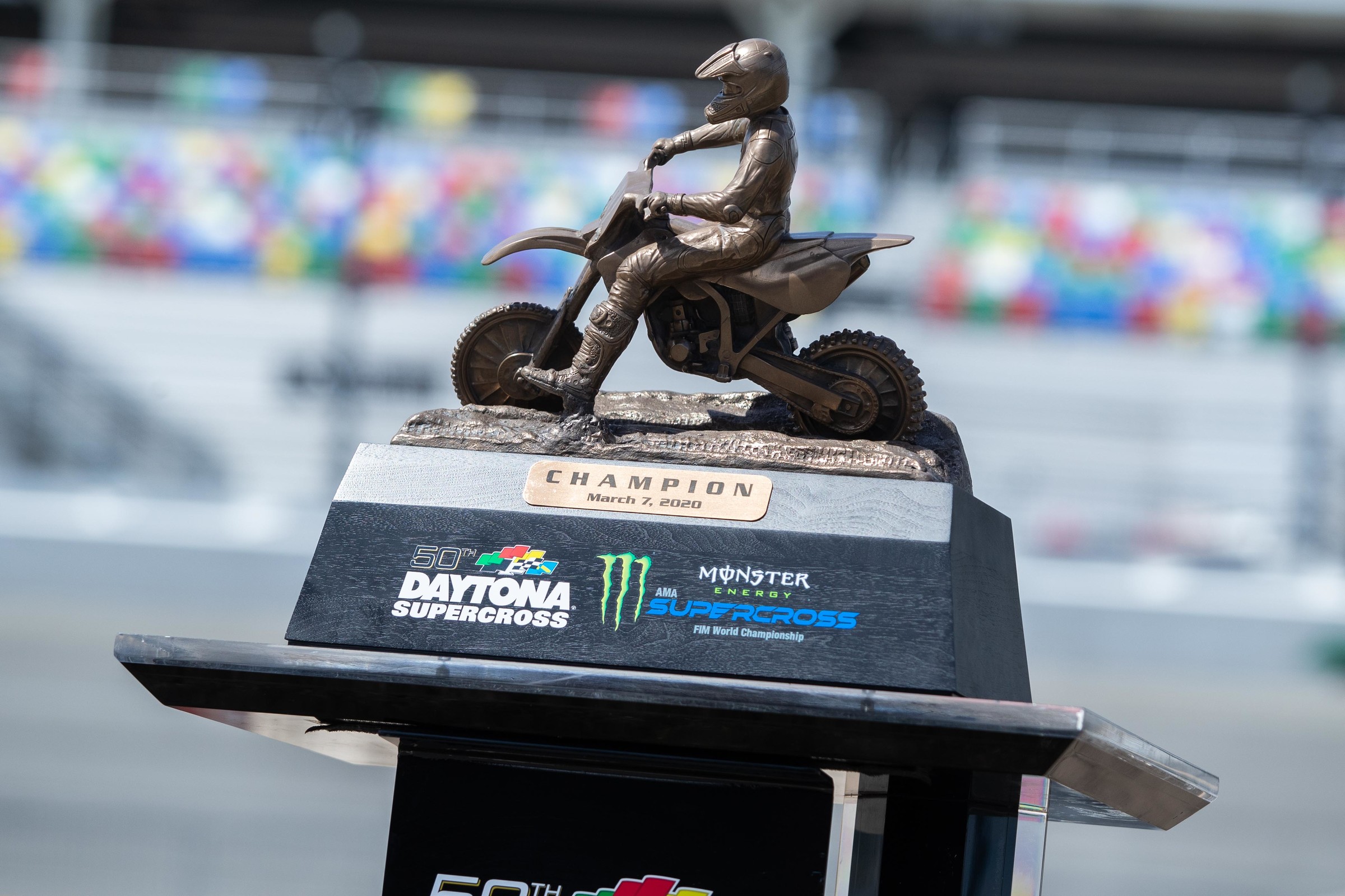 Who will take the 450SX main event and stand atop the podium at the end of the night?