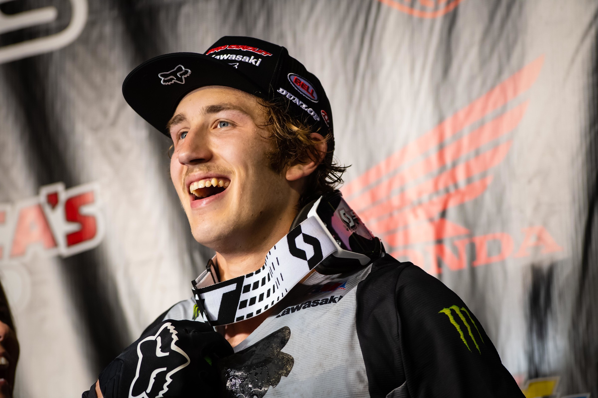 Marchbanks was all smiles after taking the 250SX main event.