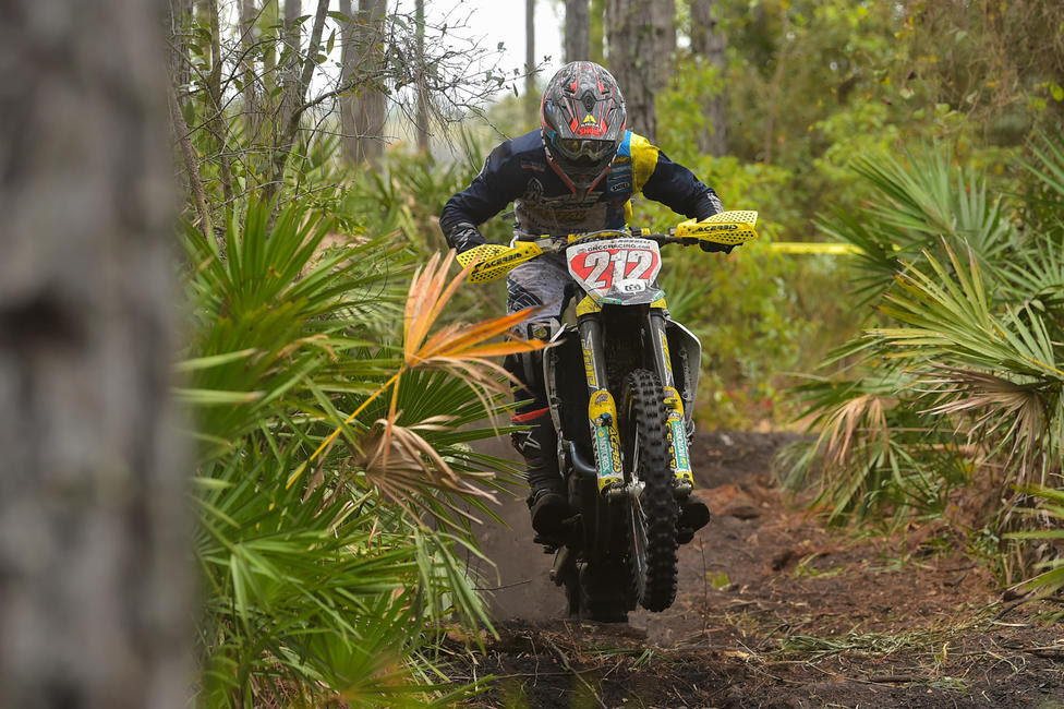 Ricky Russell (Coastal Racing Husqvarna) came through to take the third overall position in the Florida sand.