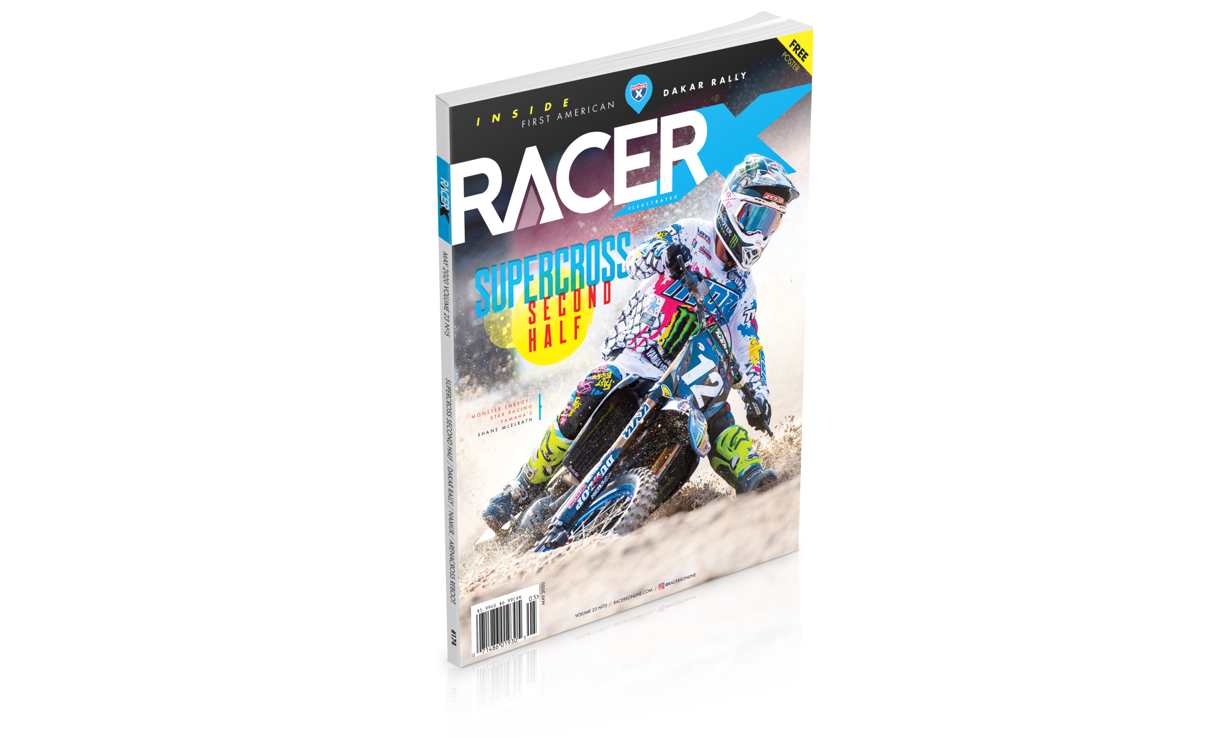 We caught Monster Energy/Star Racing Yamaha’s Shane McElrath sand surfing through the 250SX pack and knew it had to be our May 2020 cover.