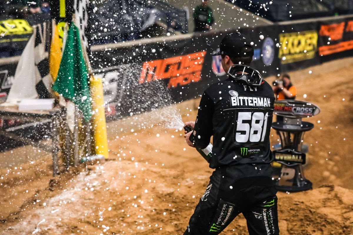 Team Babbitt's Kyle Bitterman celebrating his second place finish in the 2020 series.