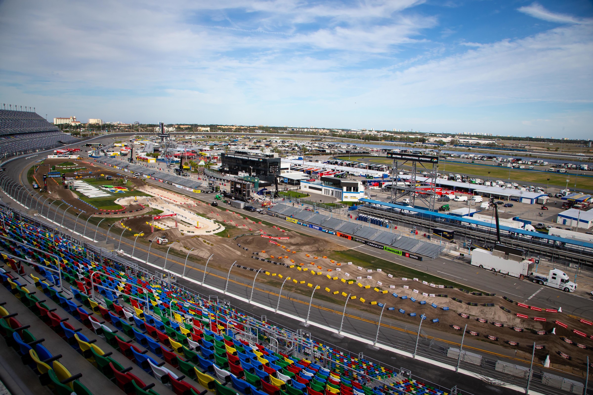The Daytona Supercross track from above.
