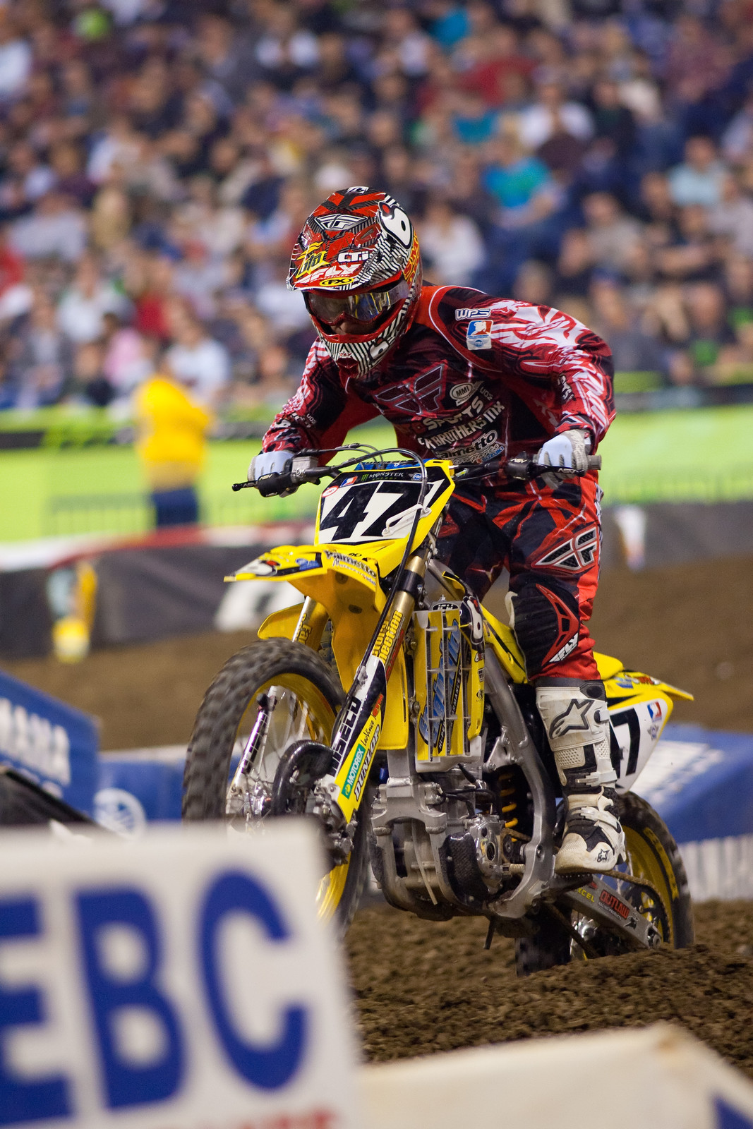 JT competing in the 2011 Indianapolis Supercross.
