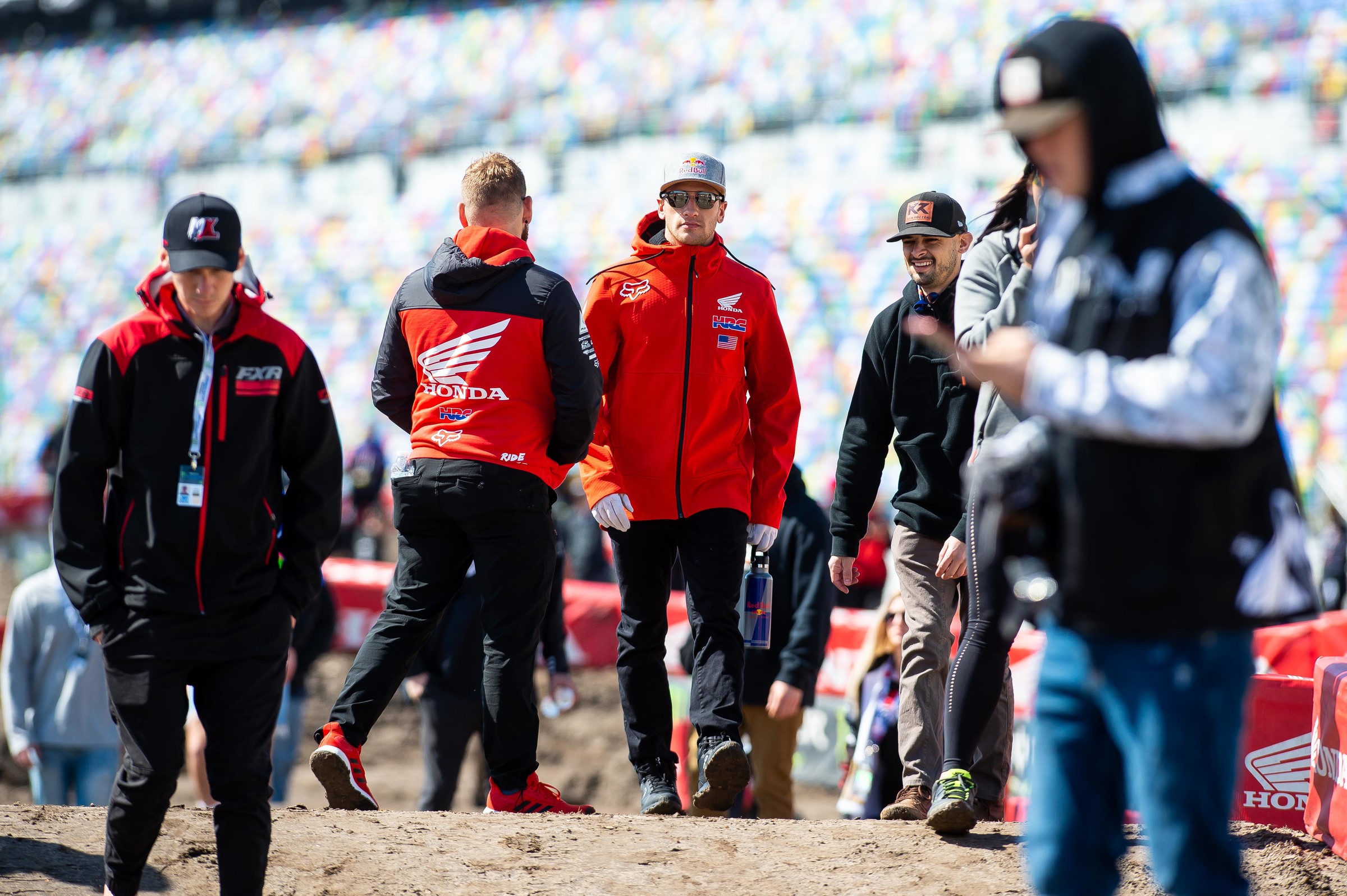 Roczen during track walk at the Daytona Supercross.
