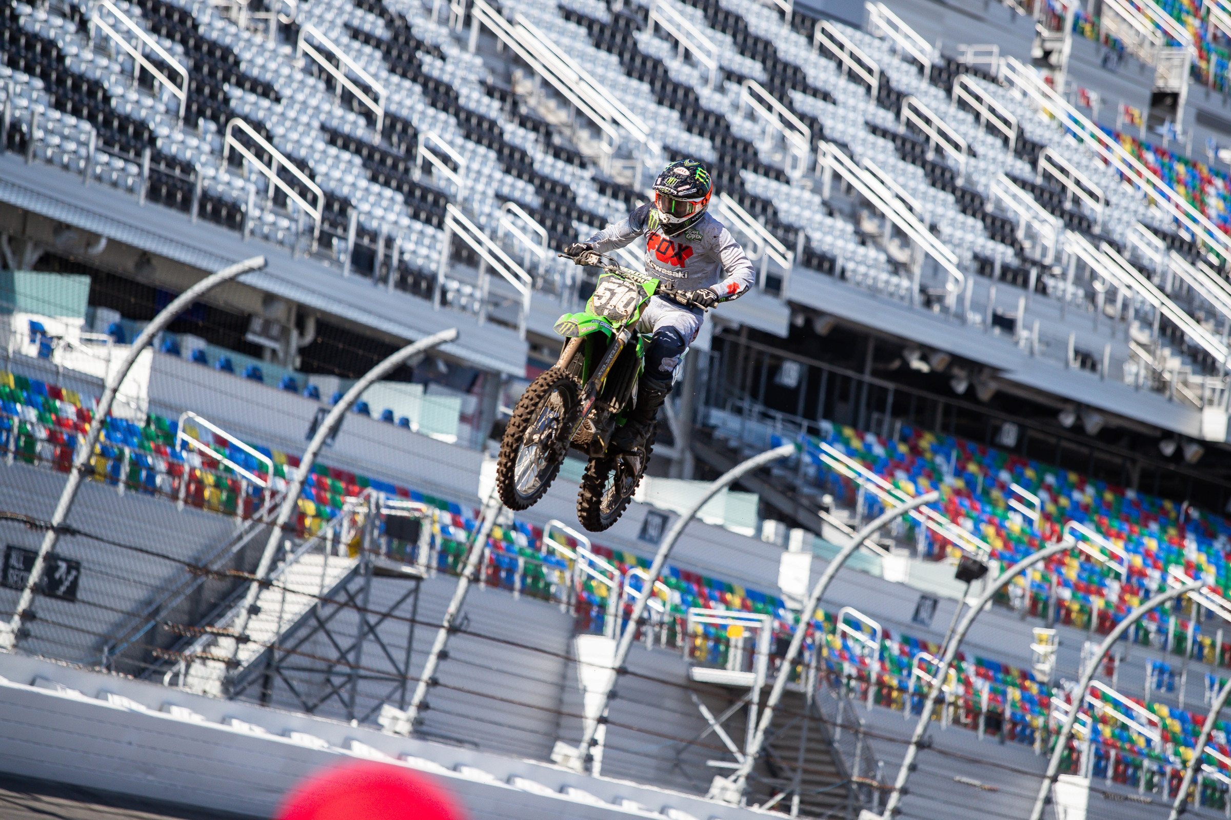Hammaker competing at the 2020 Ricky Carmichael Amateur Daytona Supercross.