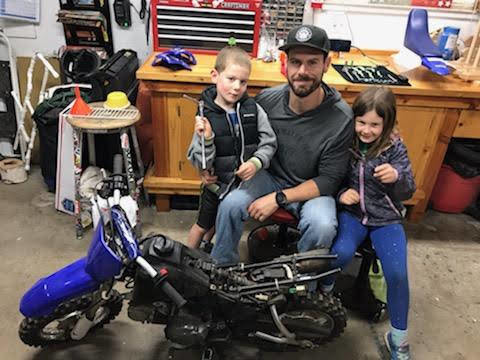 Hansel with his son Calvin and daughter Chloe.