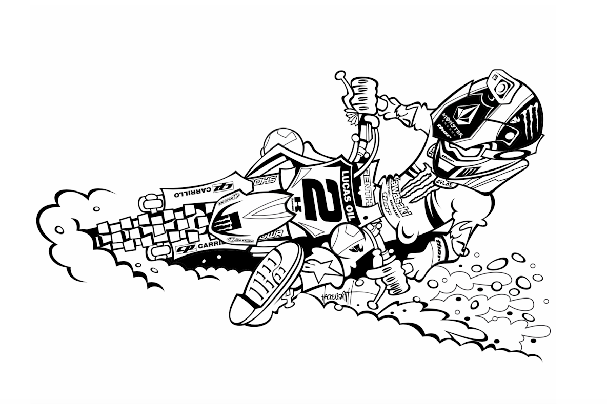 Downloadable Motocross Coloring Pages For Kids Racer X Online