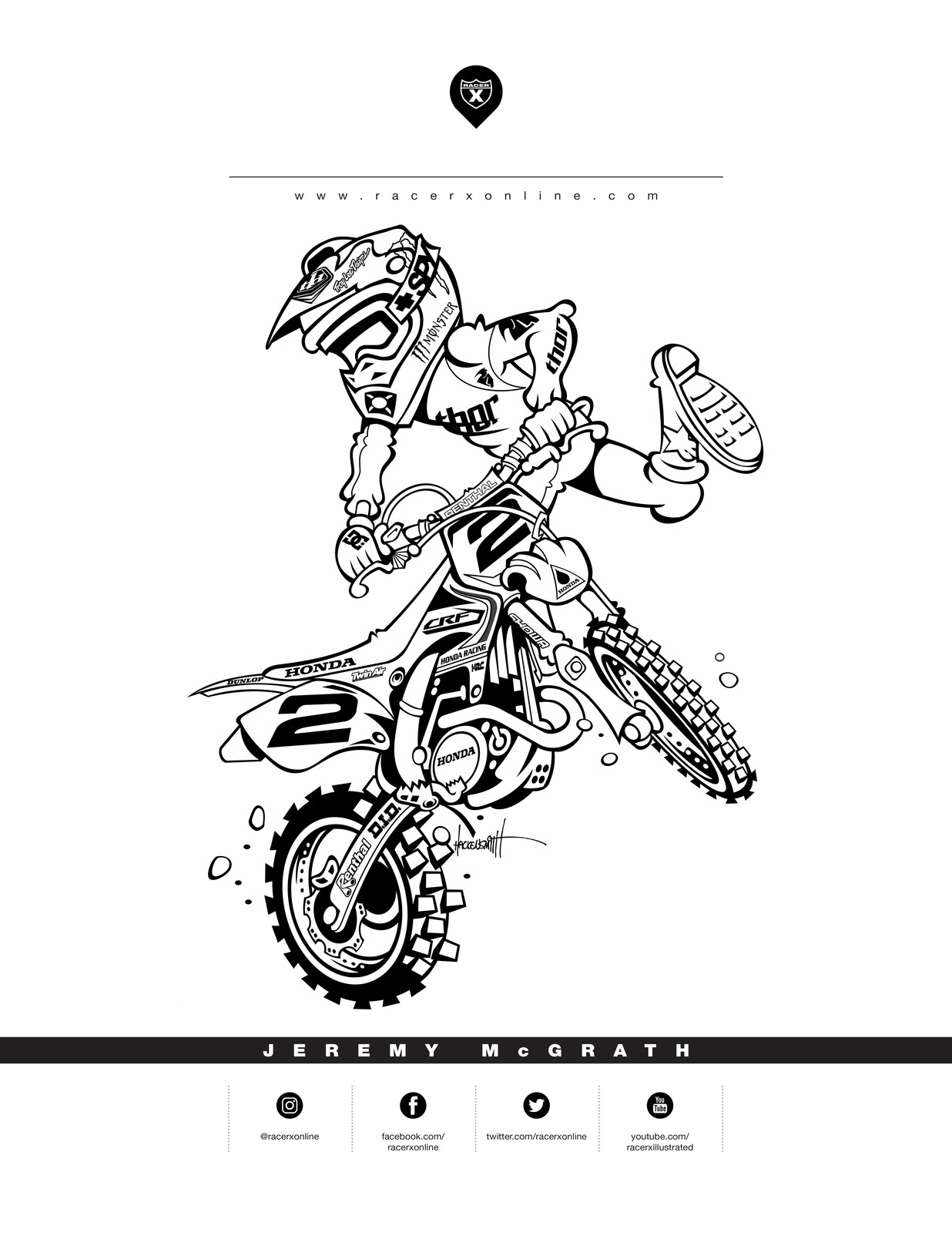 Downloadable Motocross Coloring Pages for Kids - Racer X ...