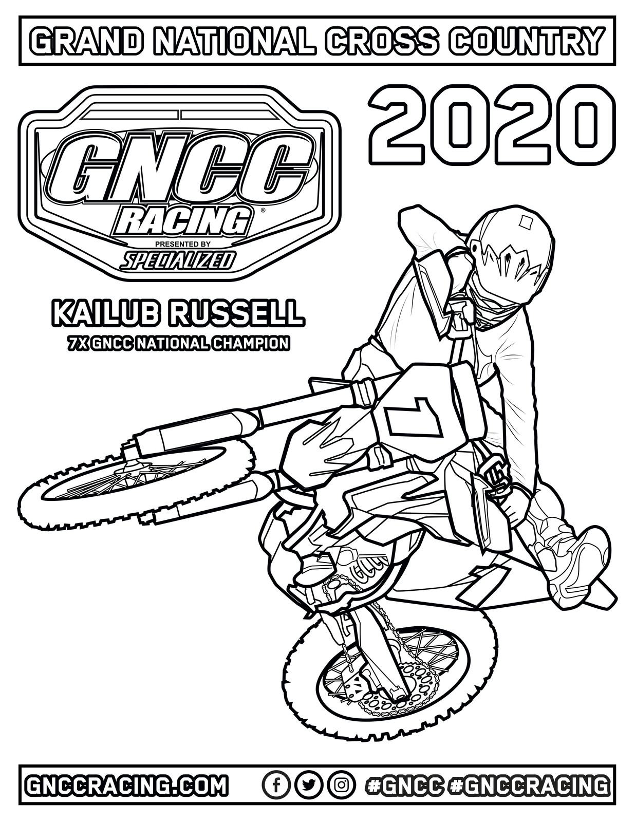 Gncc Coloring Pages Of Kailub Russell And More Available