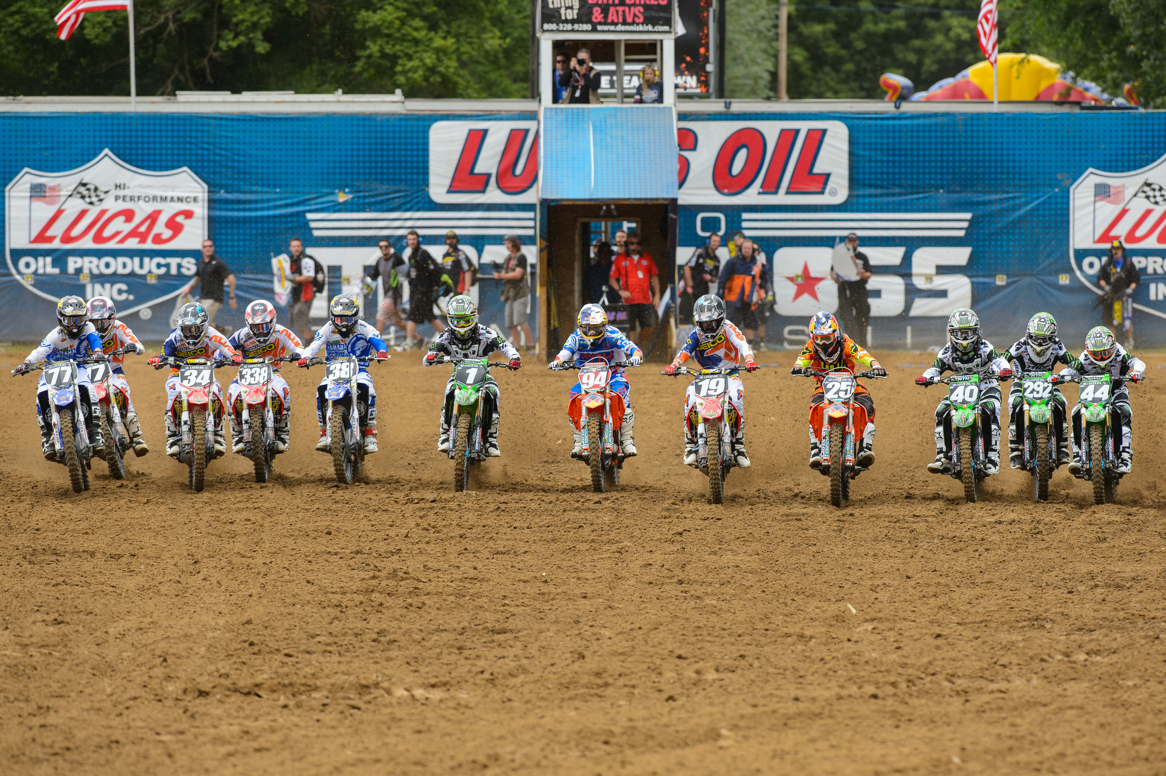 The 250 Class underway at the 2013 Spring Creek National! Watch both motos from this race tomorrow on the Pro Motocross Facebook page.