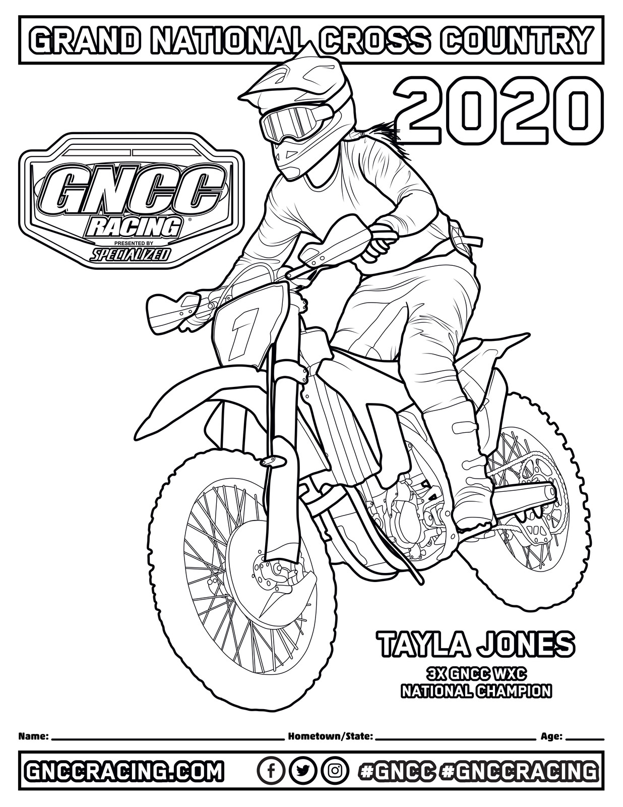 GNCC Coloring Pages of Kailub Russell and More Available - GNCC Racing ...