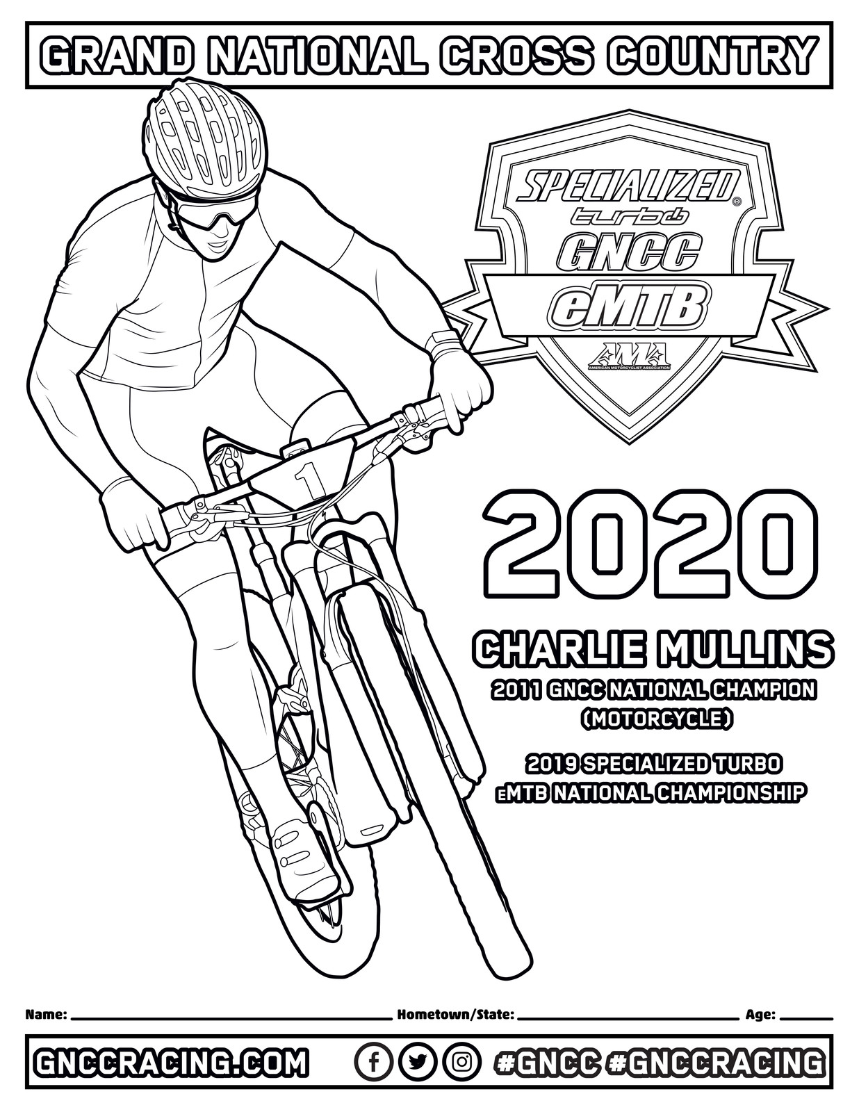 printabale mountain bike coloring pages