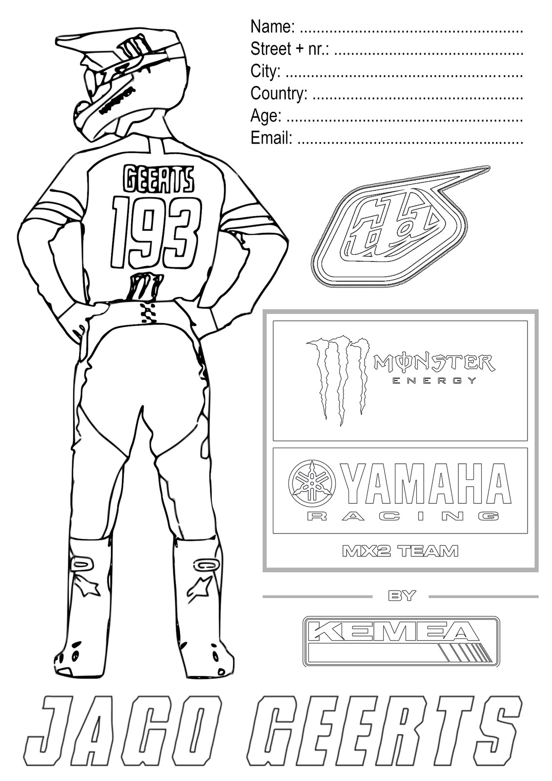 Color your own Jago Geerts!