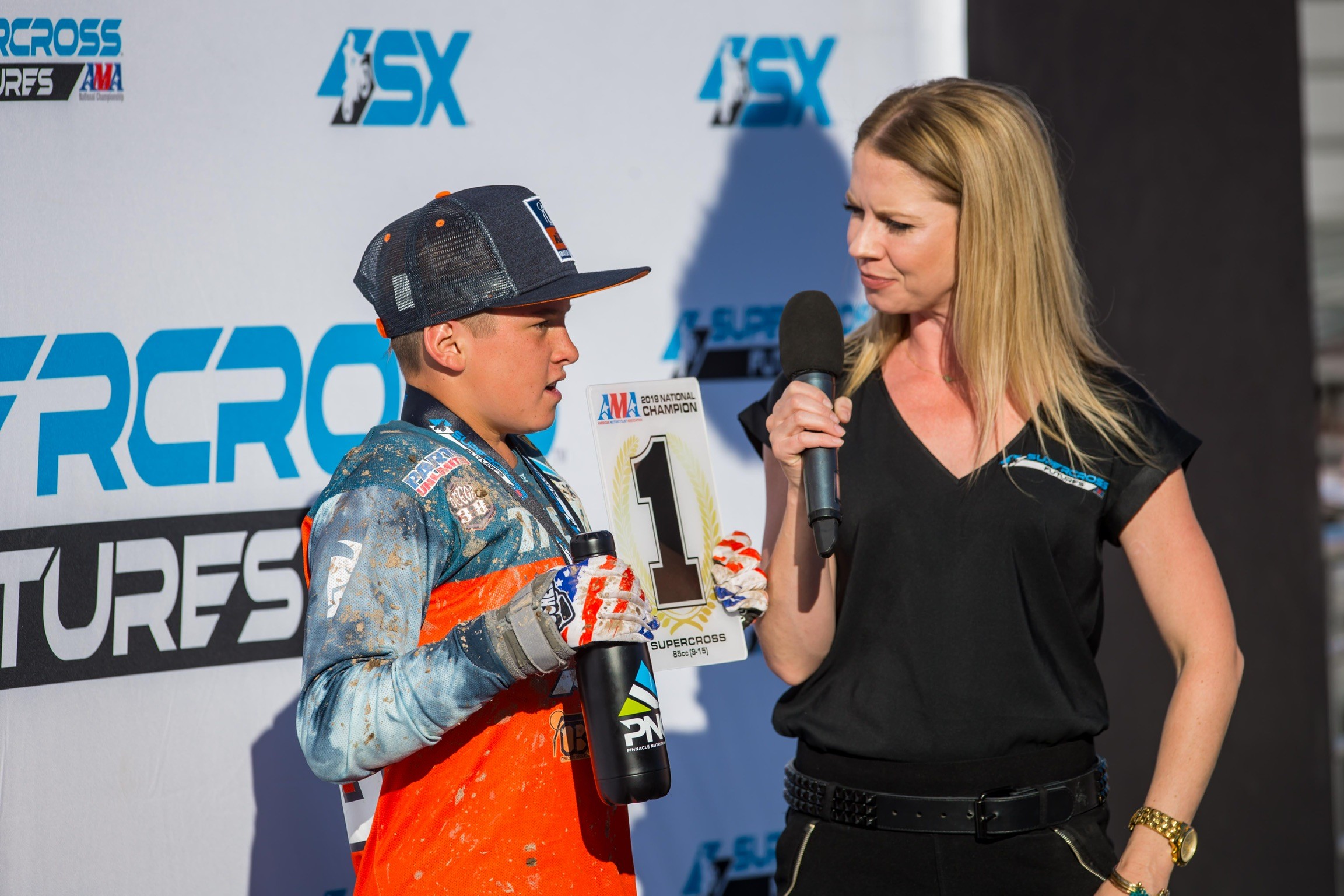 Haiden Deegan on the podium.