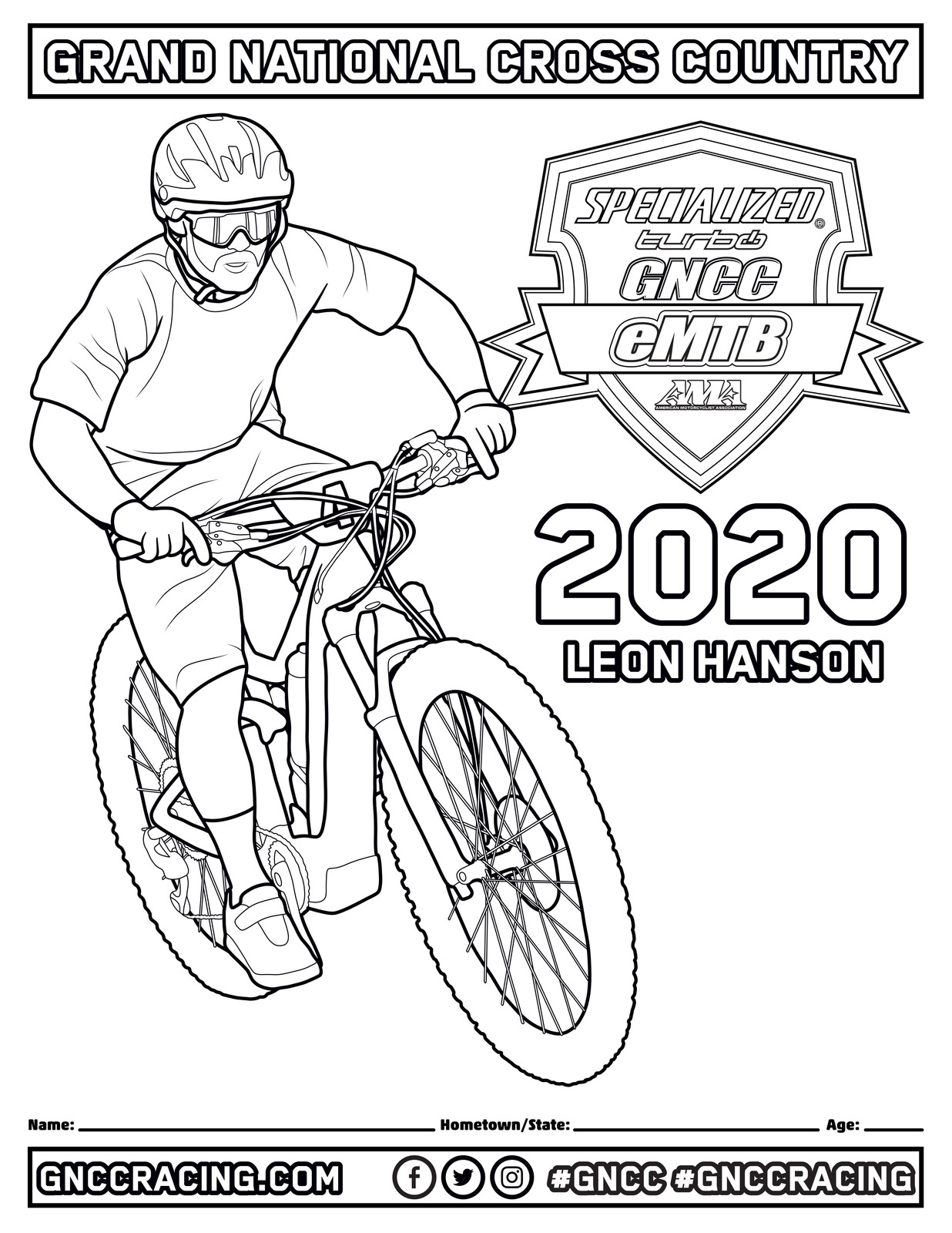 printabale mountain bike coloring pages