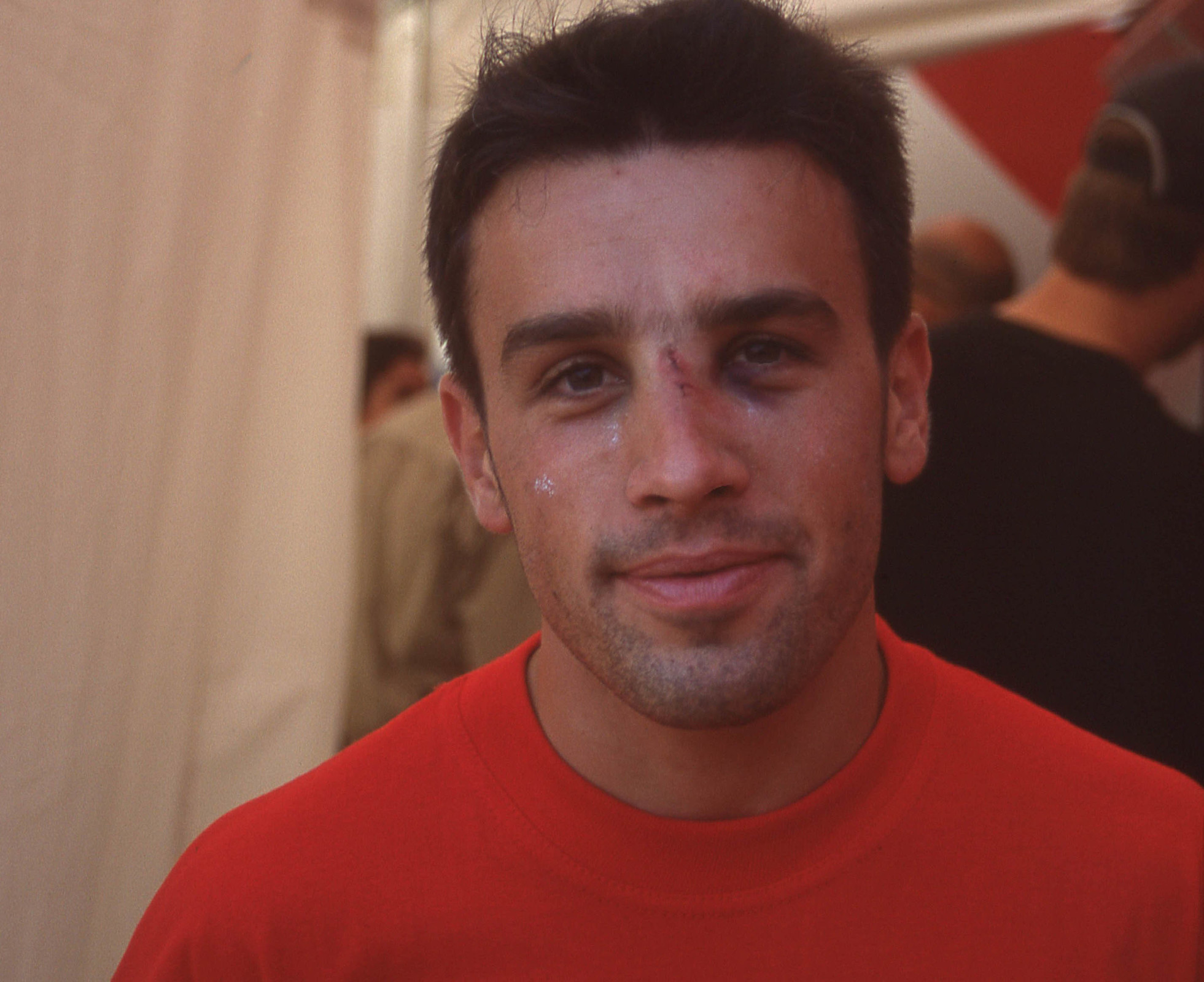 Frederic Bolley after an epic roost at the 2000 MXoN. 