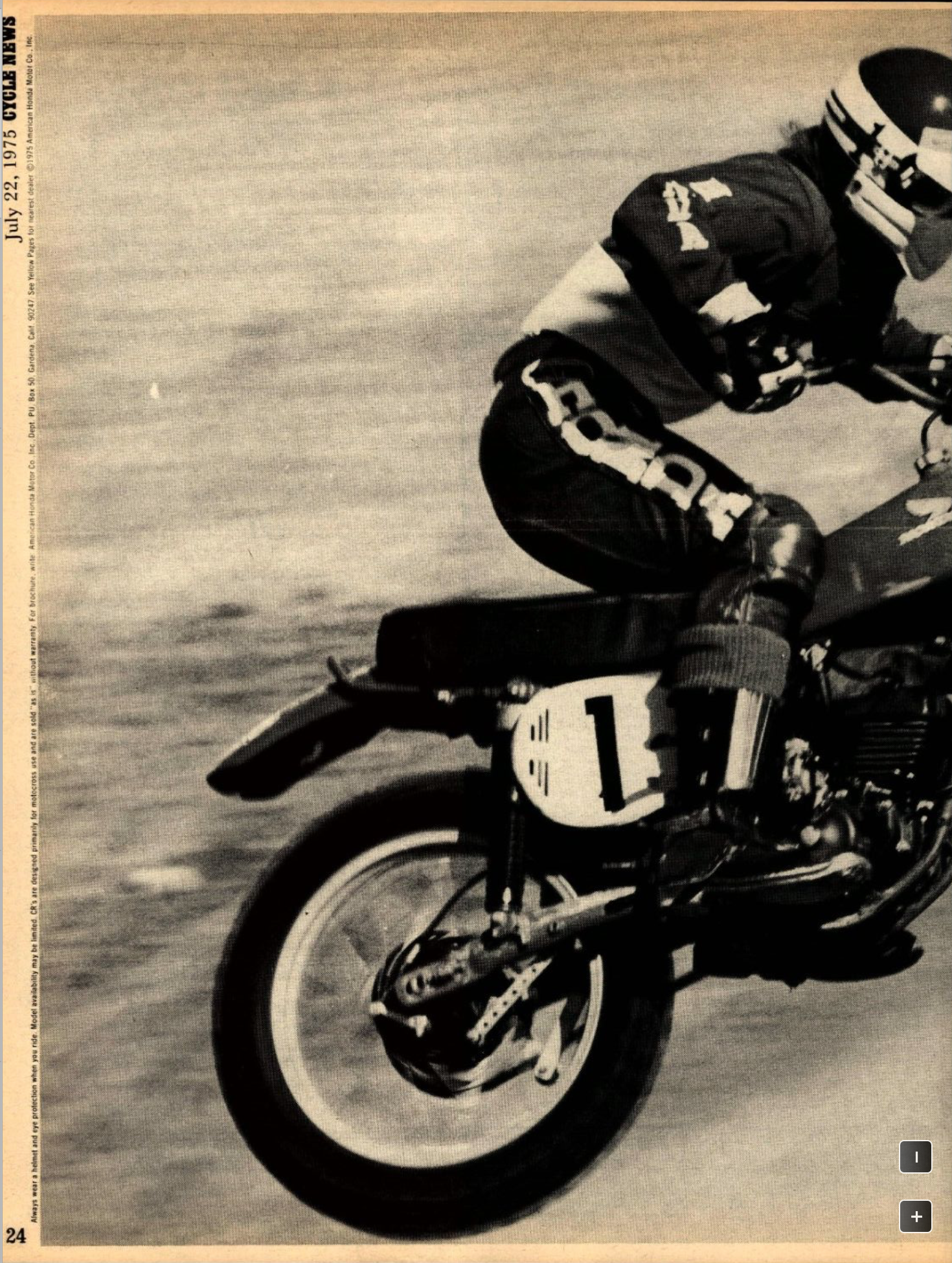 The July 22, 1975, issue of Cycle News.