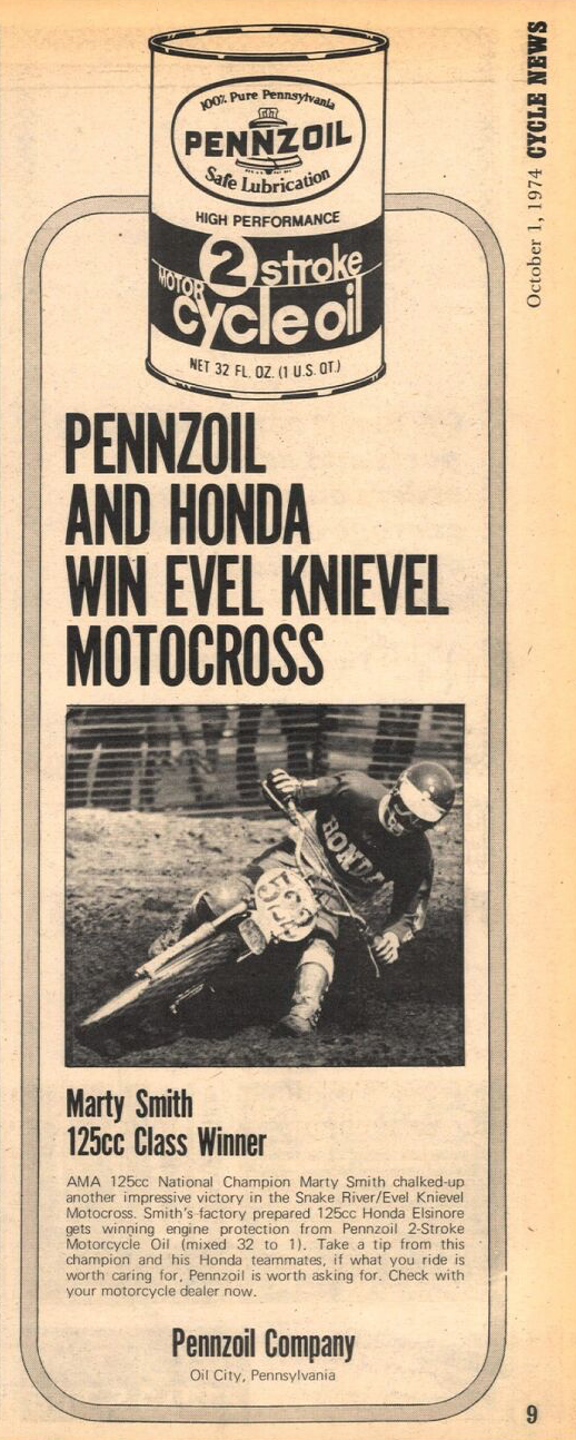 The October 1, 1974, issue of Cycle News.