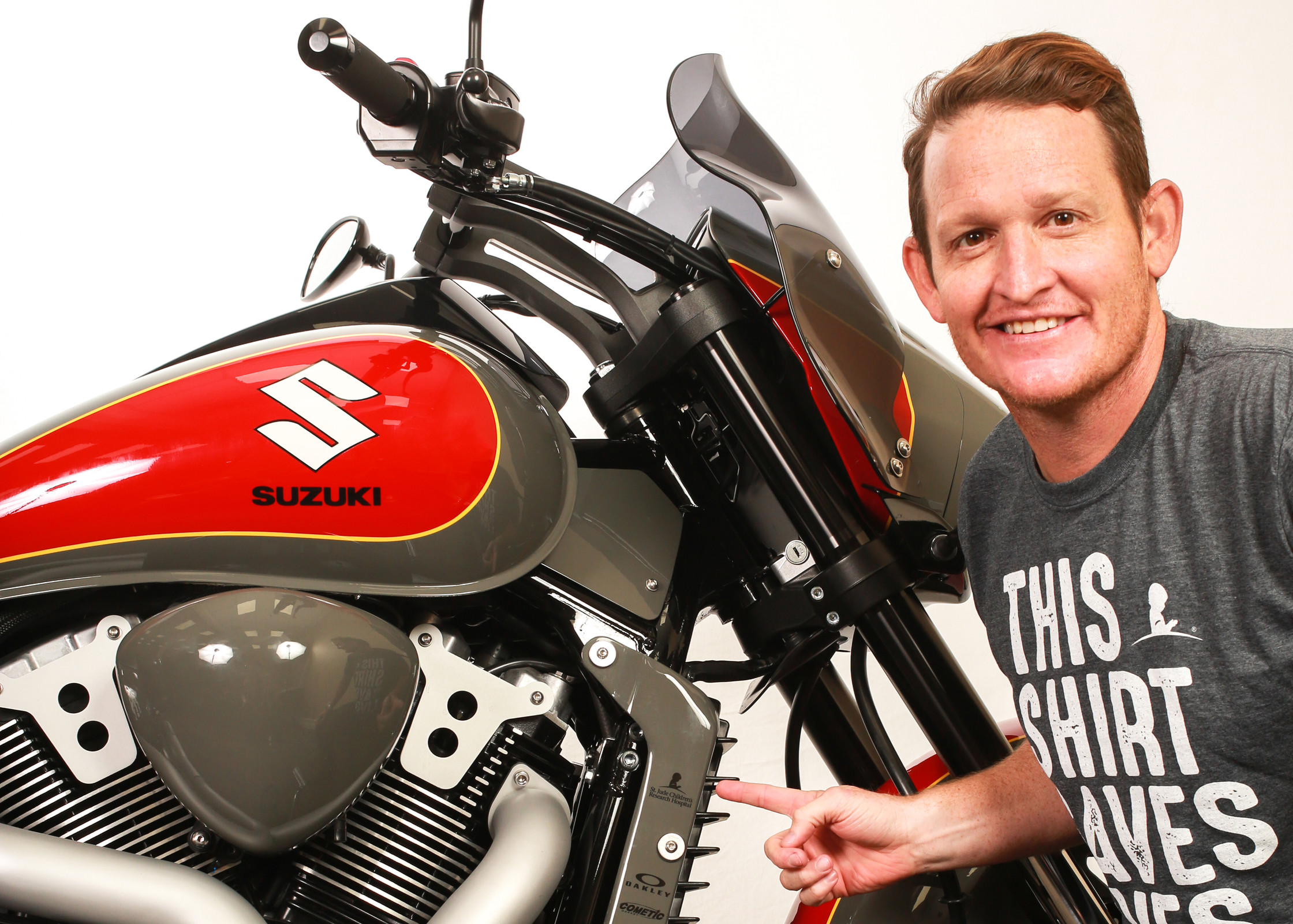 Ricky Carmichael’s 2019 Suzuki Boulevard M109R B.O.S.S., designed by Klock Werks is one of over 90 custom items available in the Supercross This Race Saves Lives St. Jude online auction that runs through Monday, May 4.