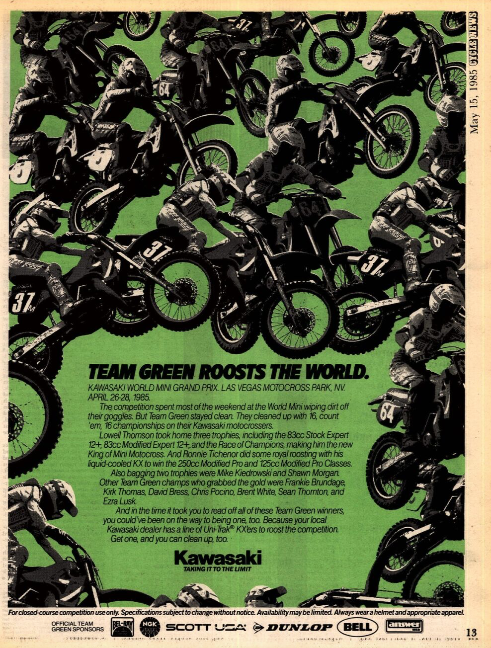 The May 15, 1985, issue of Cycle News.
