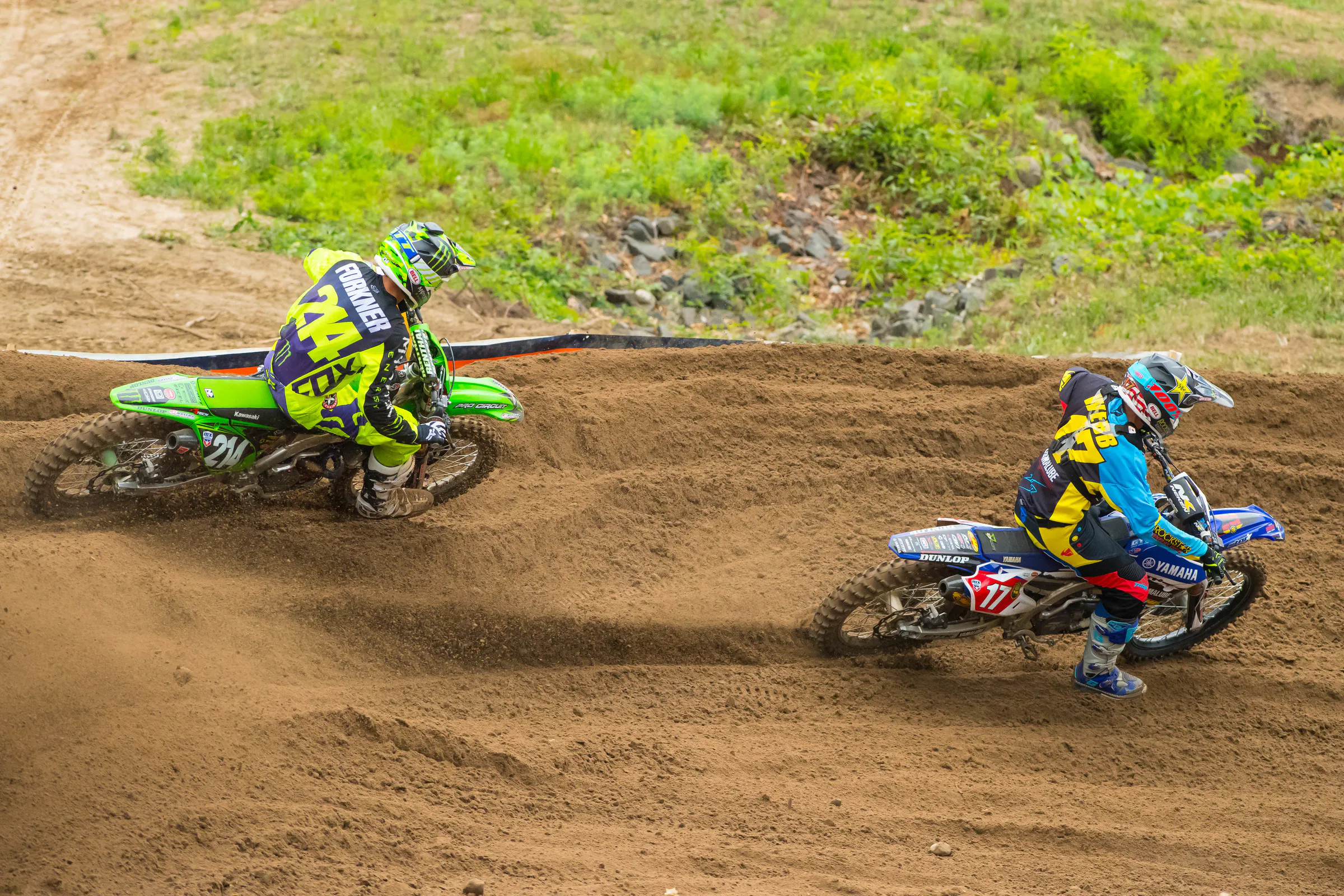 Webb with Forkner on his tail at the 2016 Southwick National.