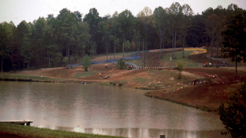 A long view of what the Lake Sugar Tree track looked like on a rainy day back in October of 1977.