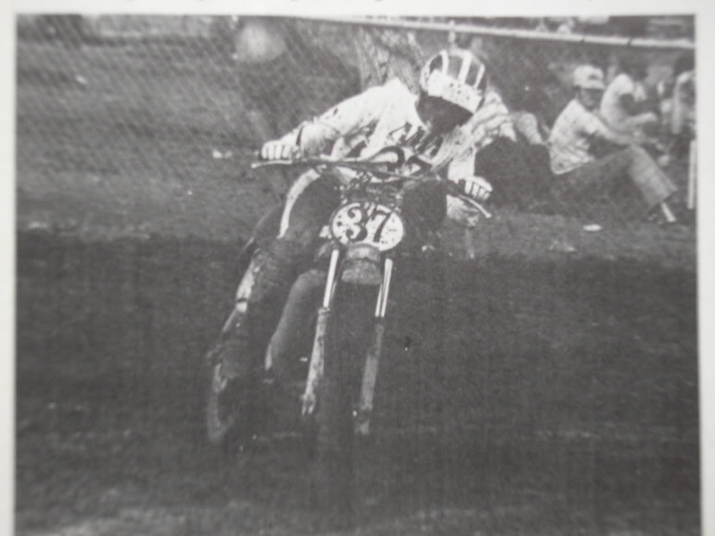 A couple of black and white shots of McCollough on his way to what would be a second straight AMA Amateur National Championship.