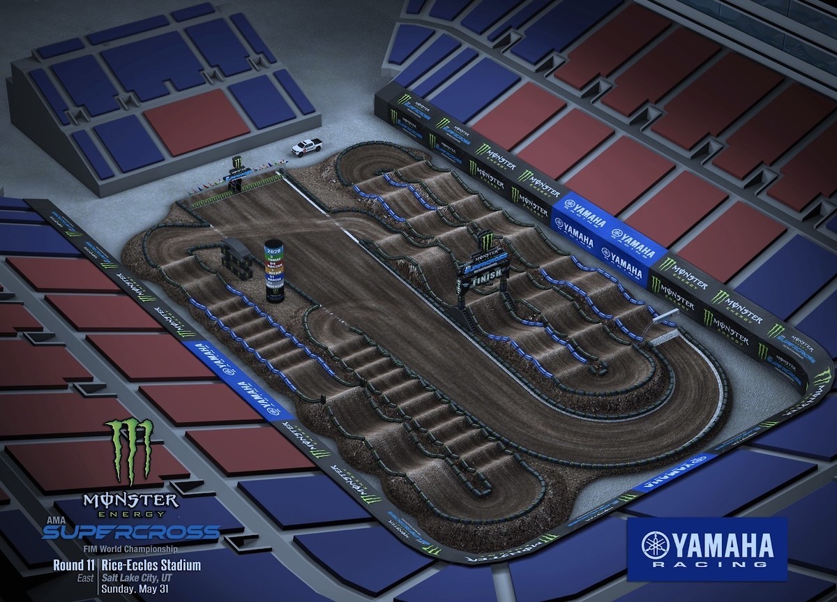 The 2020 Salt Lake City 1 track layout.