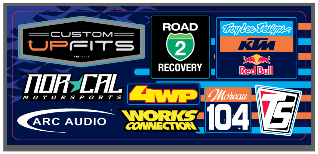 All sticker proceeds will go to Brian Moreau. Bonus! Each sticker pack includes a chance to win the 7 x 14 Custom Trailer Sweepstakes from Custom Upfits!