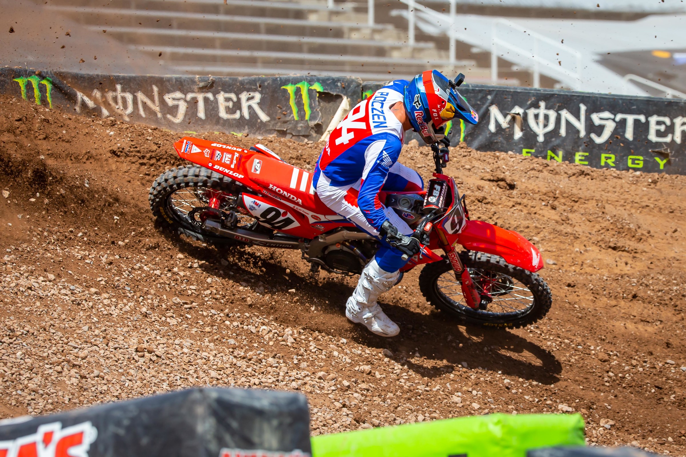 Ken Roczen finished third in the 450SX main event.