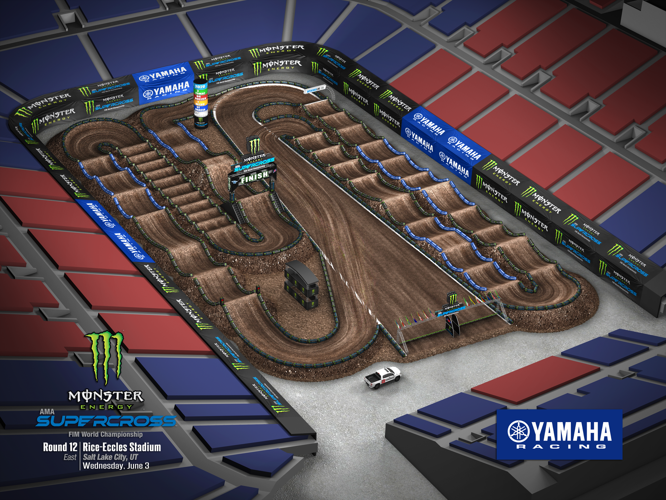 Salt Lake City 2 Supercross track map.