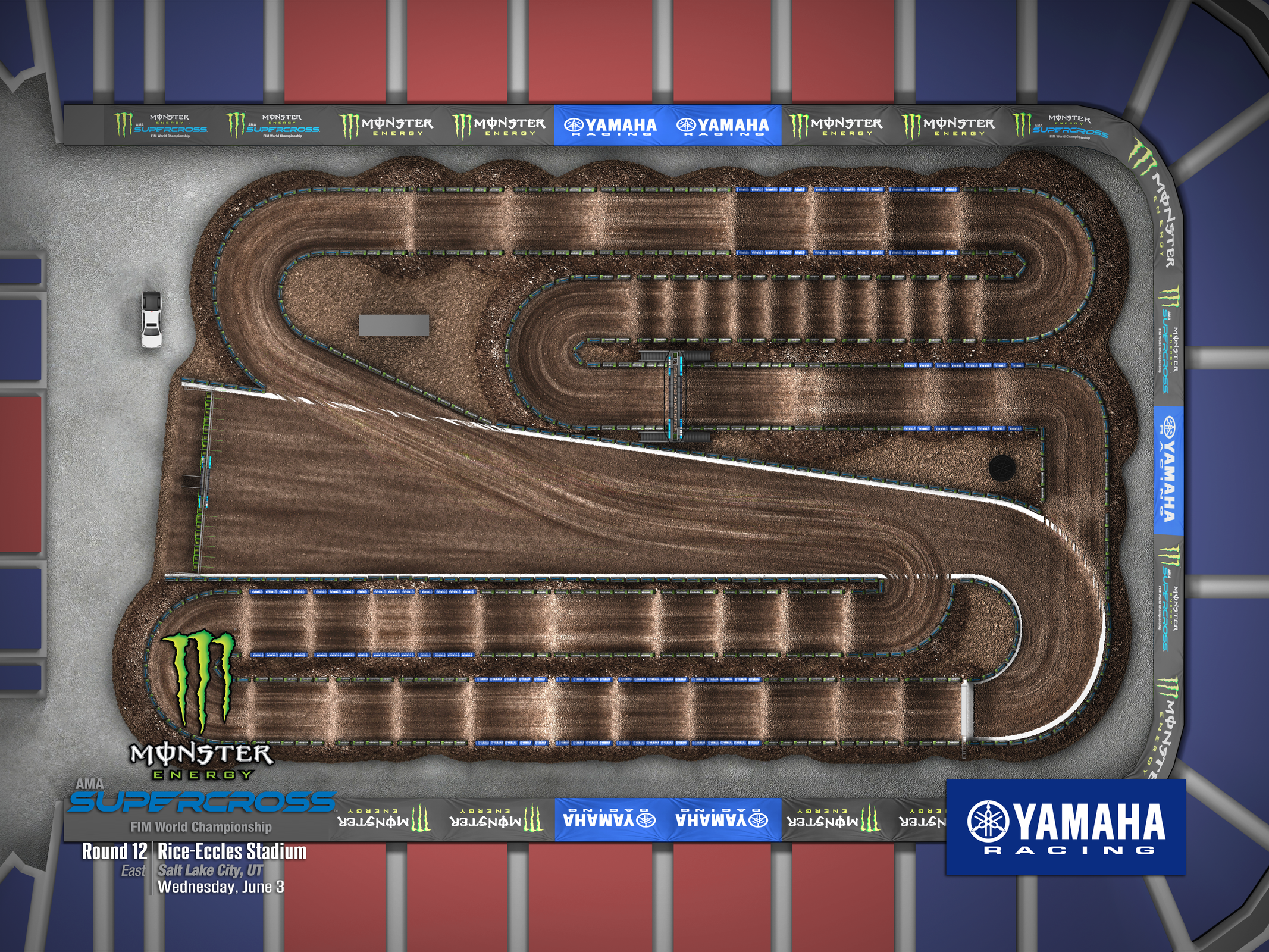 Salt Lake City 2 Supercross track map.