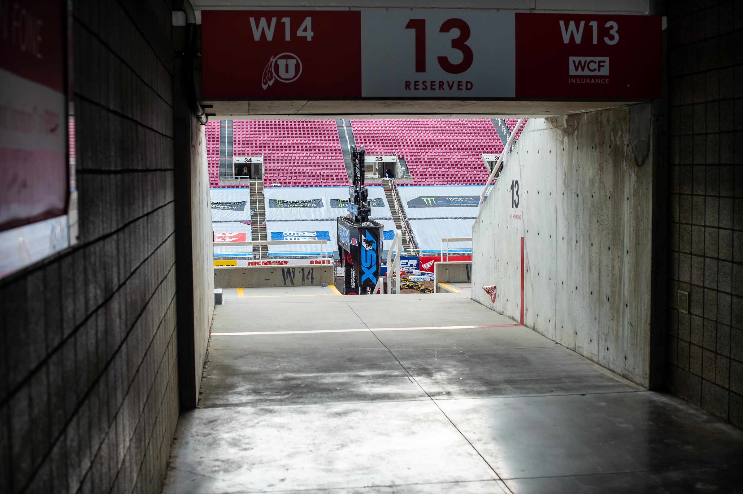 The corridors were full of silence inside of Rice-Eccles Stadium.