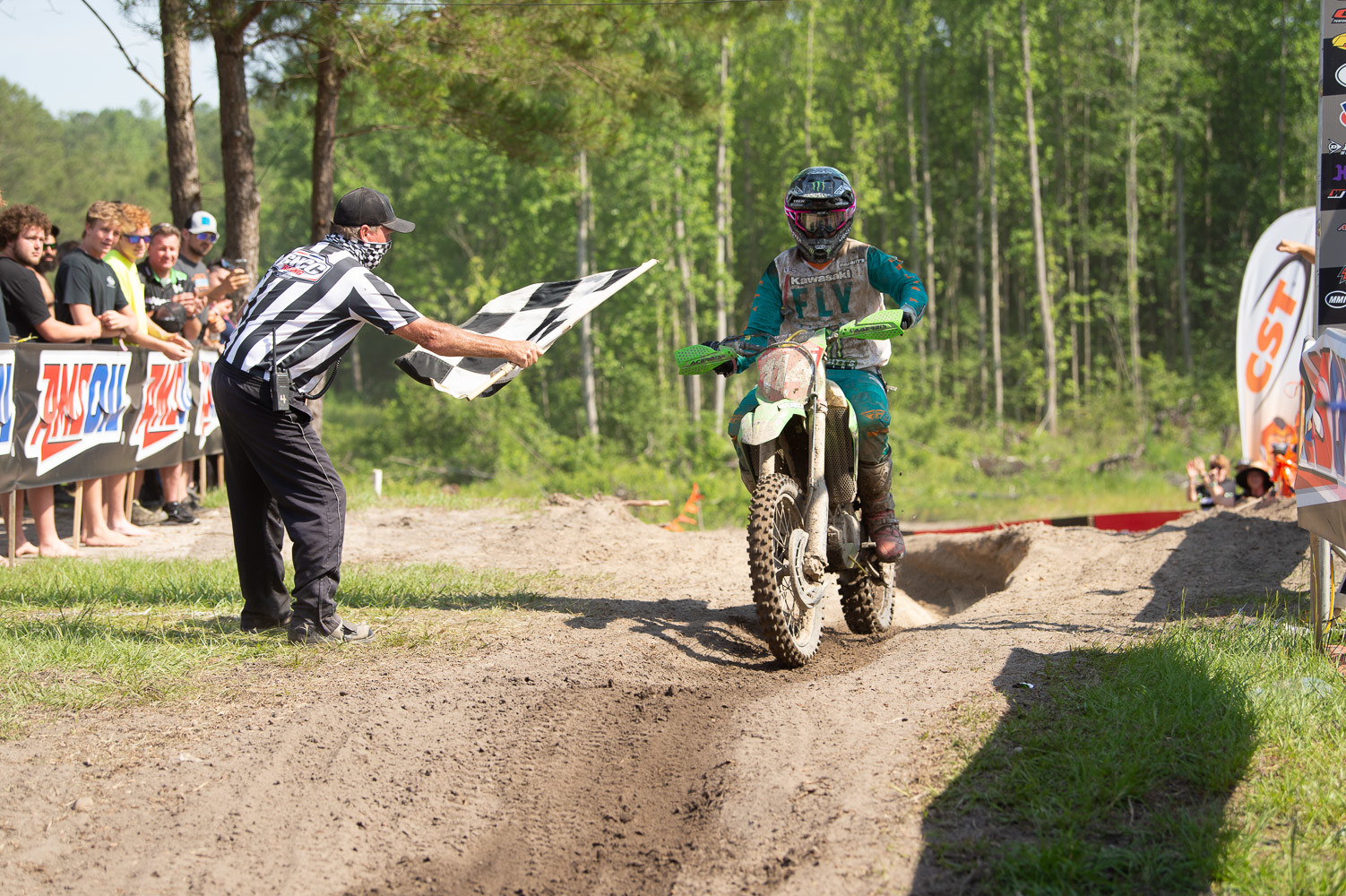 Josh Strang taking the overall win at the Camp Coker Bullet GNCC gave Kawasaki its first overall GNCC win in almost ten years.
