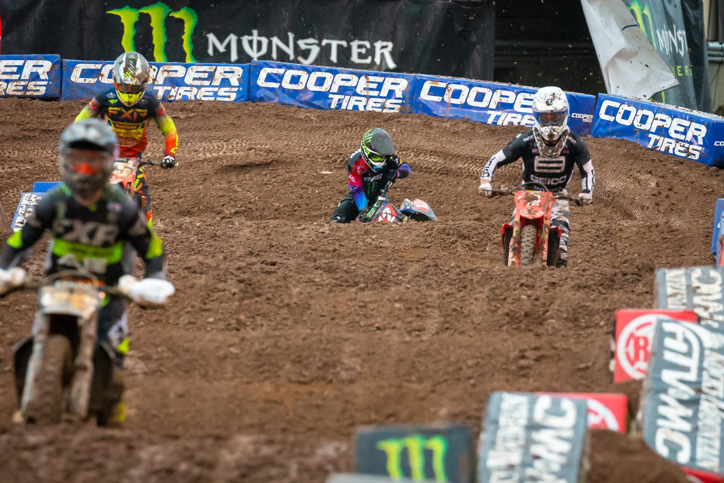 McElrath down after hitting a lapper.