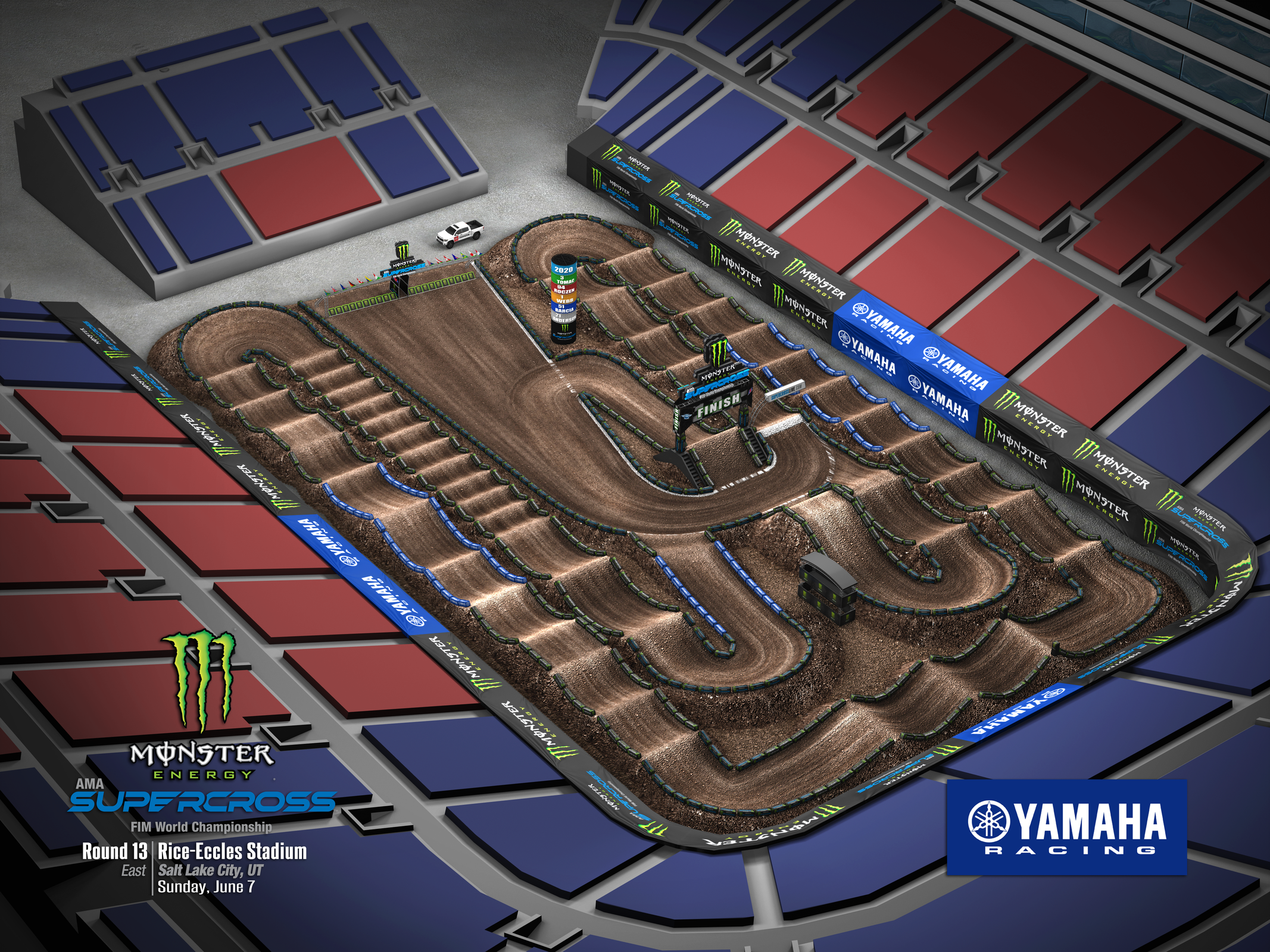Sunday's Salt Lake City 3 Supercross layout.